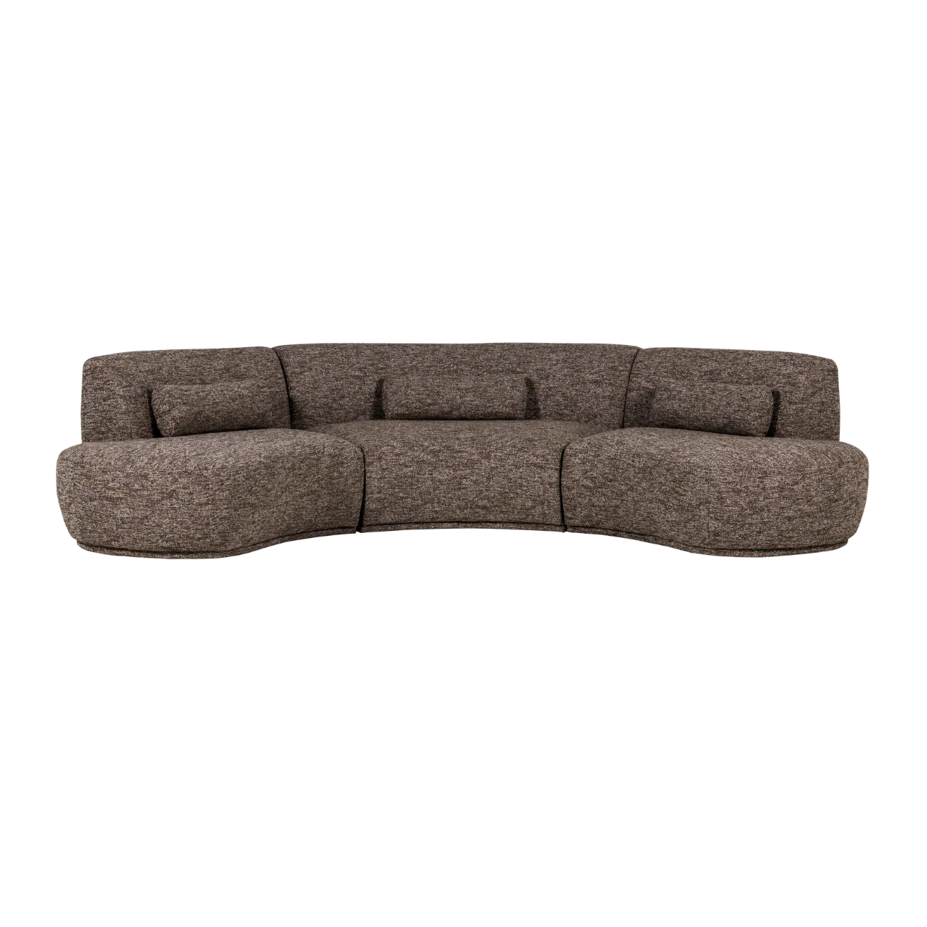 Sofa półokrągła 6-osobowa BATAVIER brązowy melanż