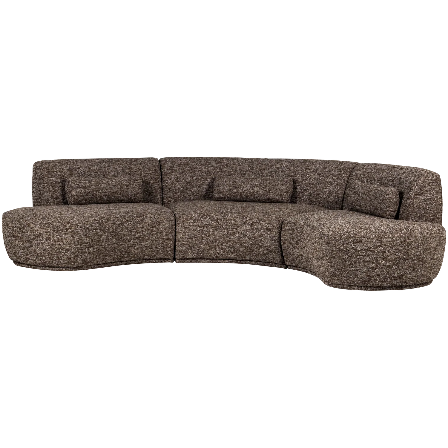 Sofa półokrągła 6-osobowa BATAVIER brązowy melanż - Image 3