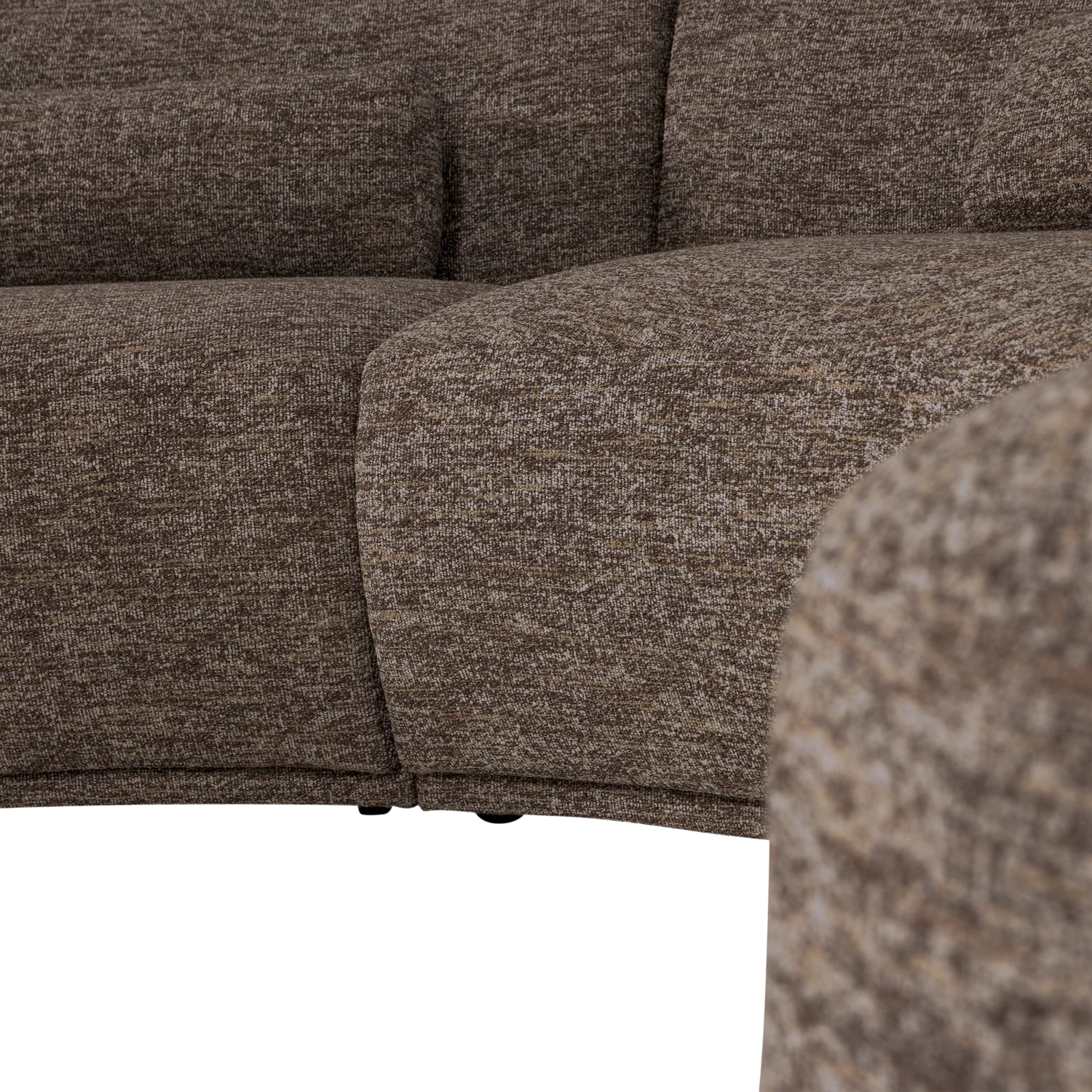 Sofa półokrągła 6-osobowa BATAVIER brązowy melanż - Image 7