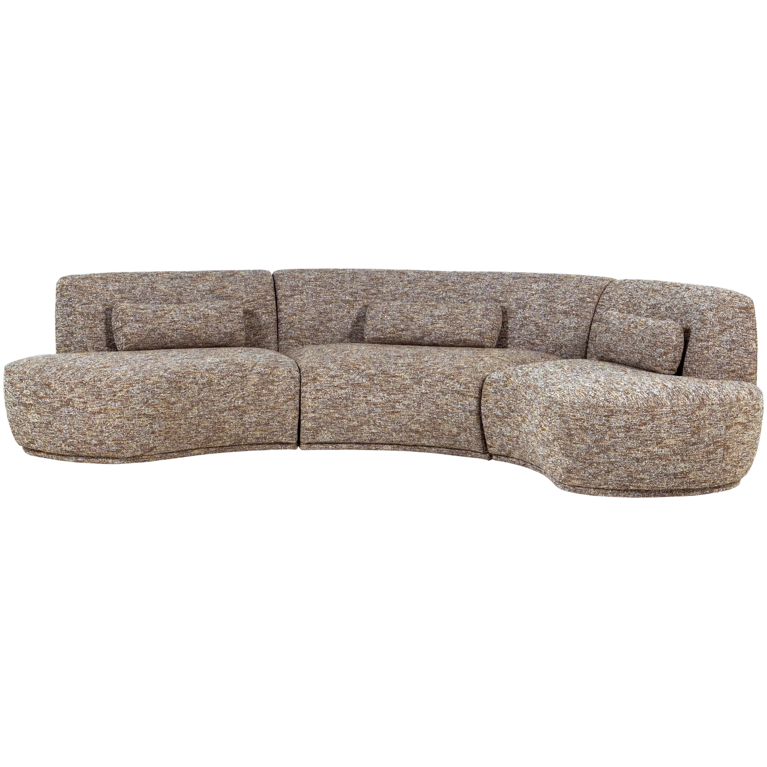 Sofa półokrągła 6-osobowa BATAVIER jasnobrązowy melanż - Image 4