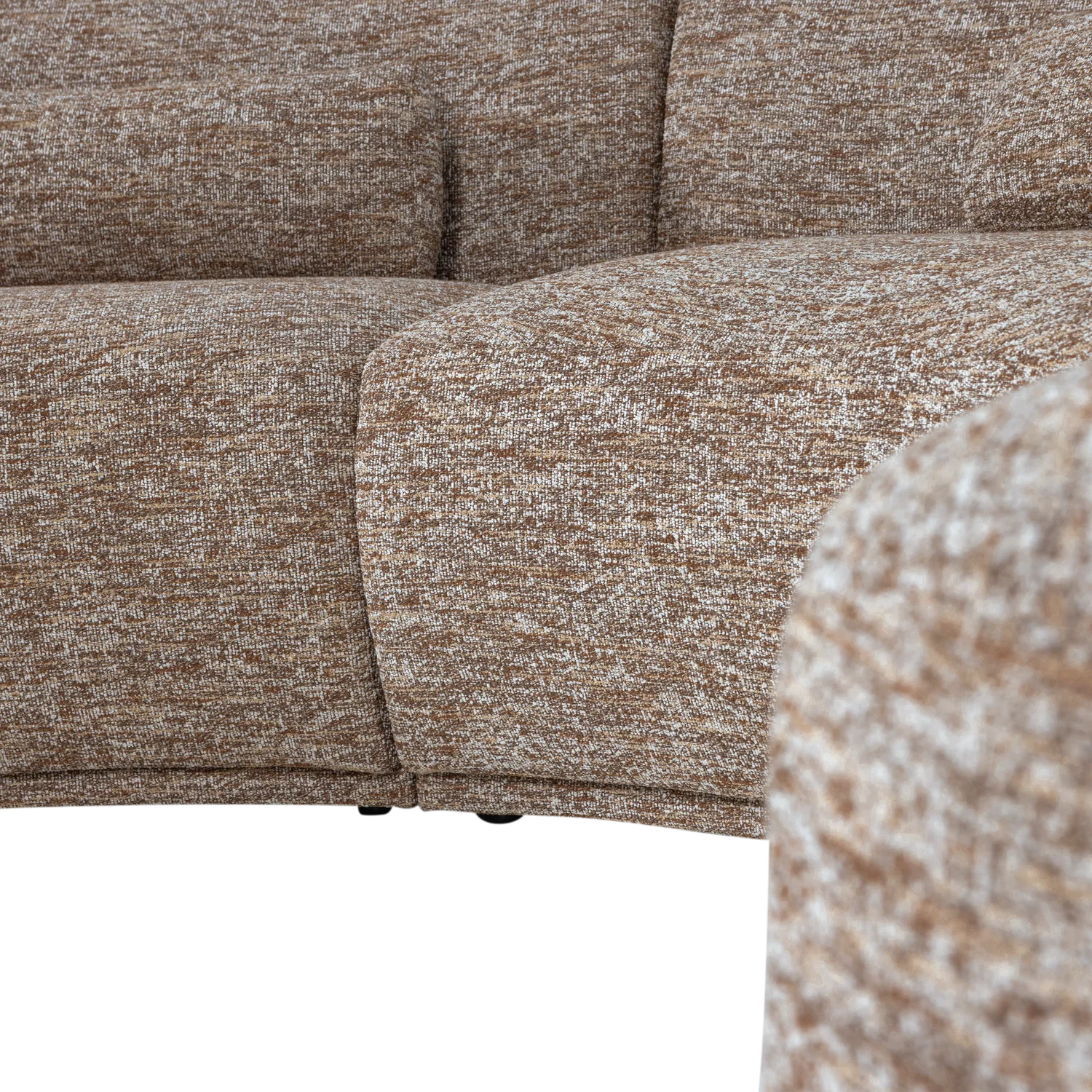 Sofa półokrągła 6-osobowa BATAVIER jasnobrązowy melanż - Image 7
