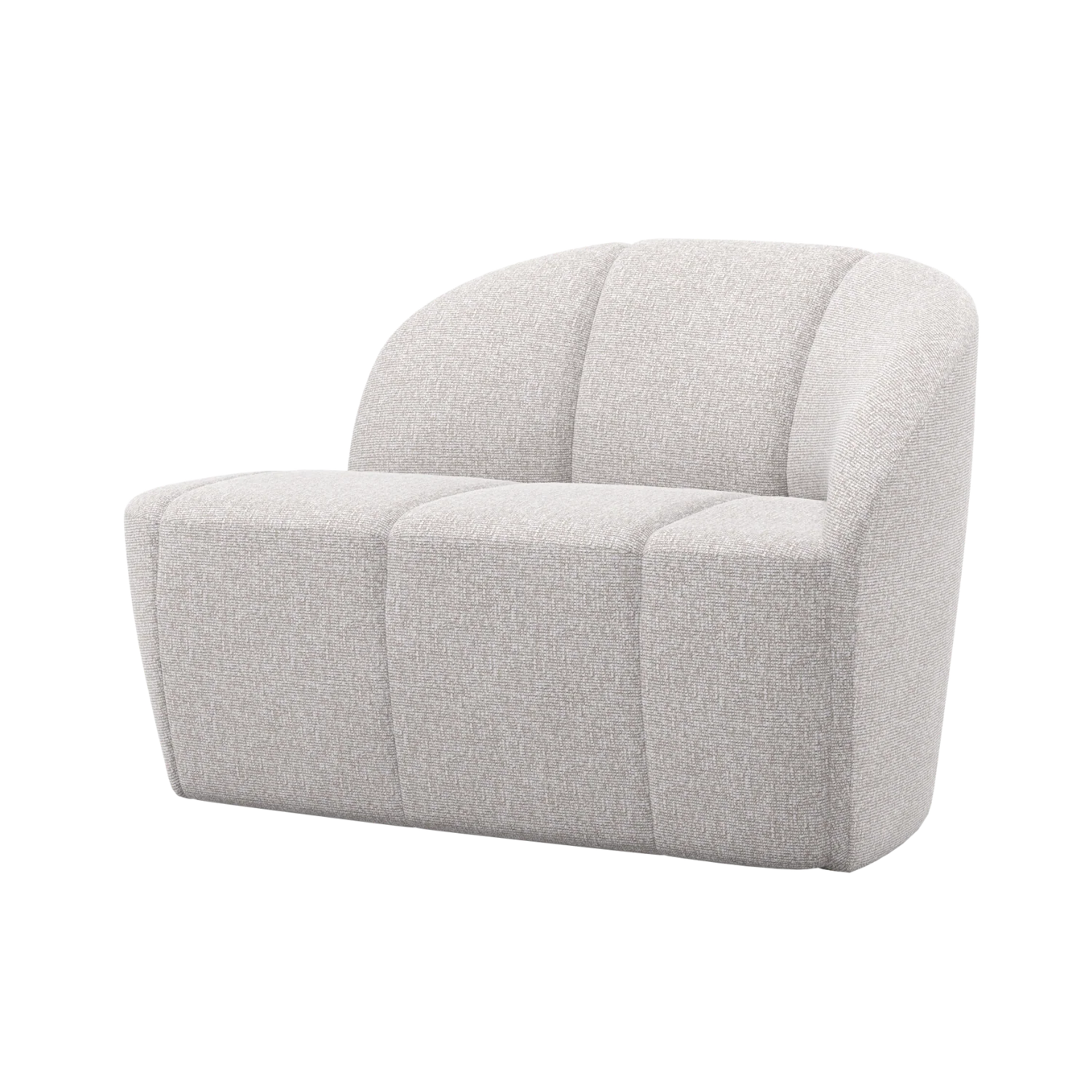 Sofa prawostronna 2-osobowa MOJO ecru melanż boucle