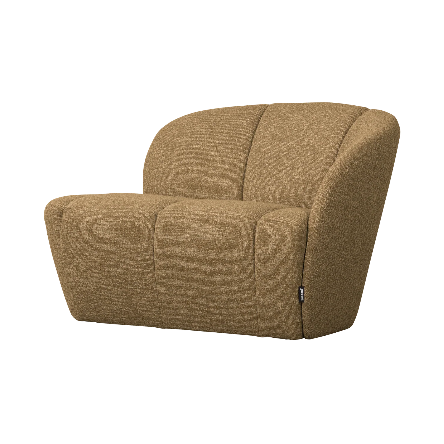 Sofa prawostronna 2-osobowa MOJO miodowy melanż boucle