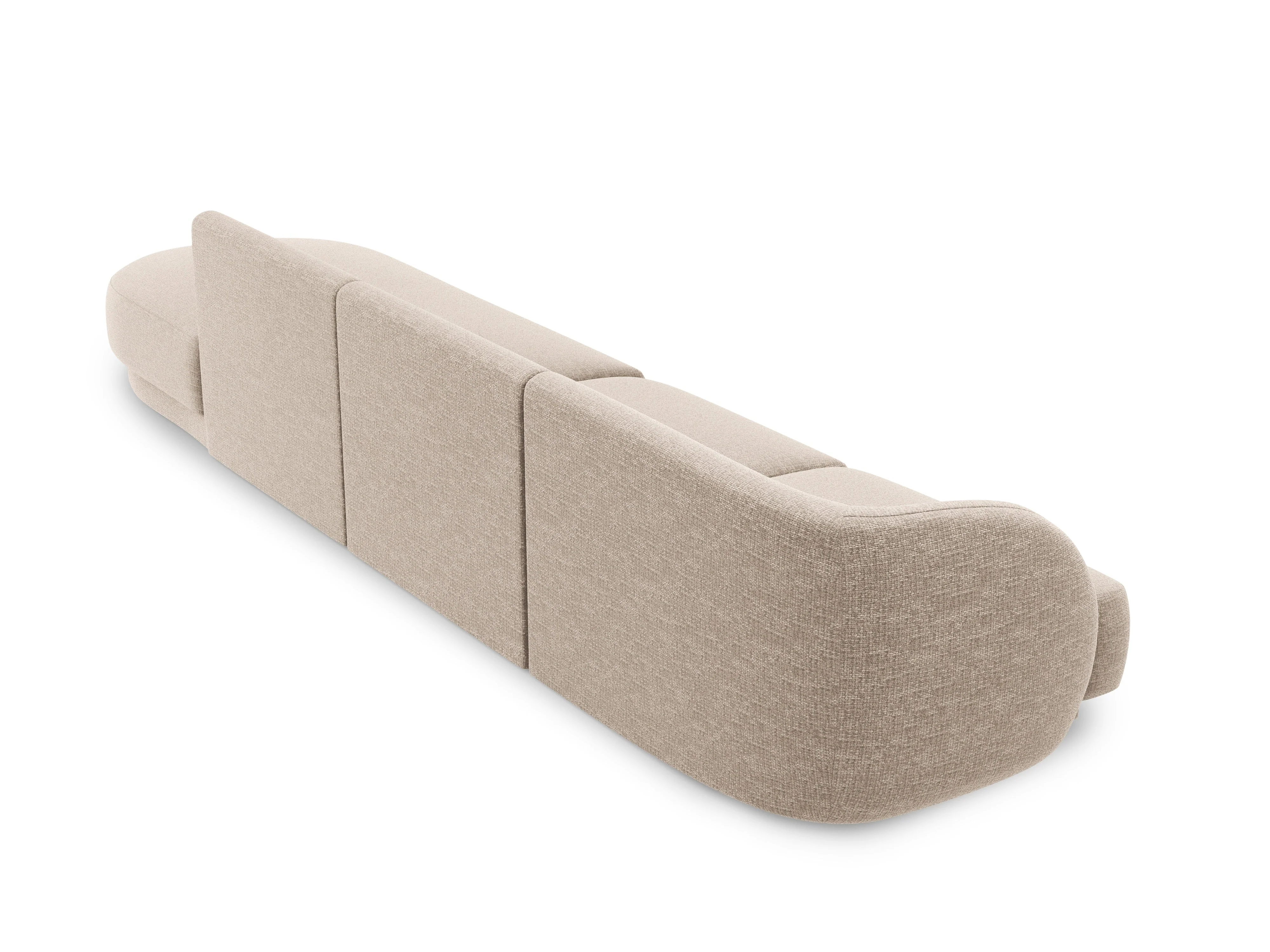 Sofa otwarta prawostronna 4-osobowa otwarta MILEY beżowy szenil - Image 4