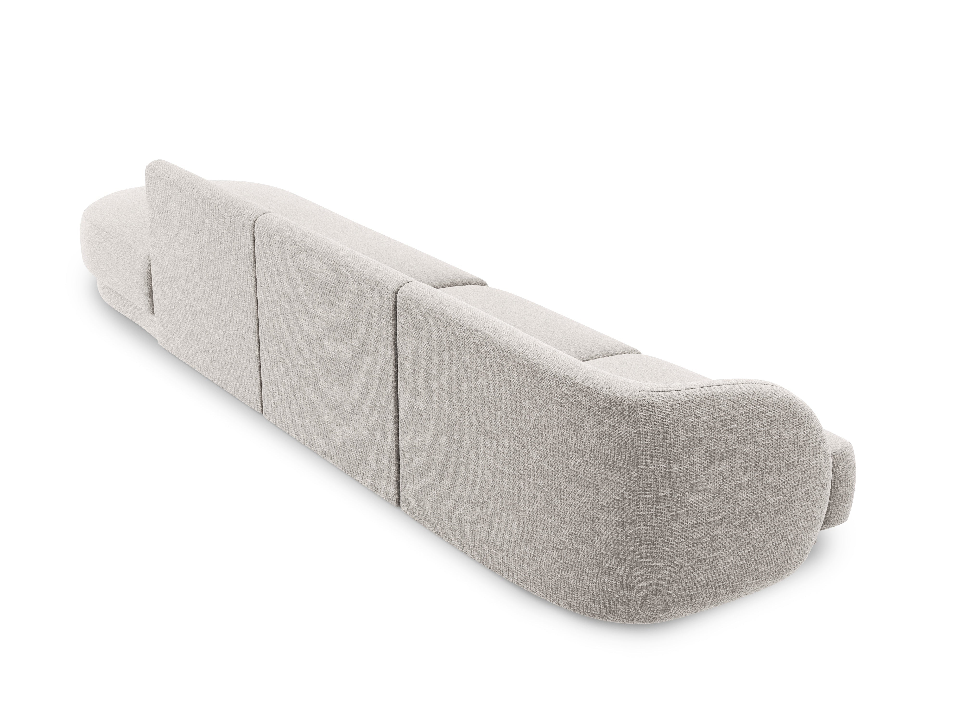 Sofa otwarta prawostronna 4-osobowa otwarta MILEY szary szenil - Image 4