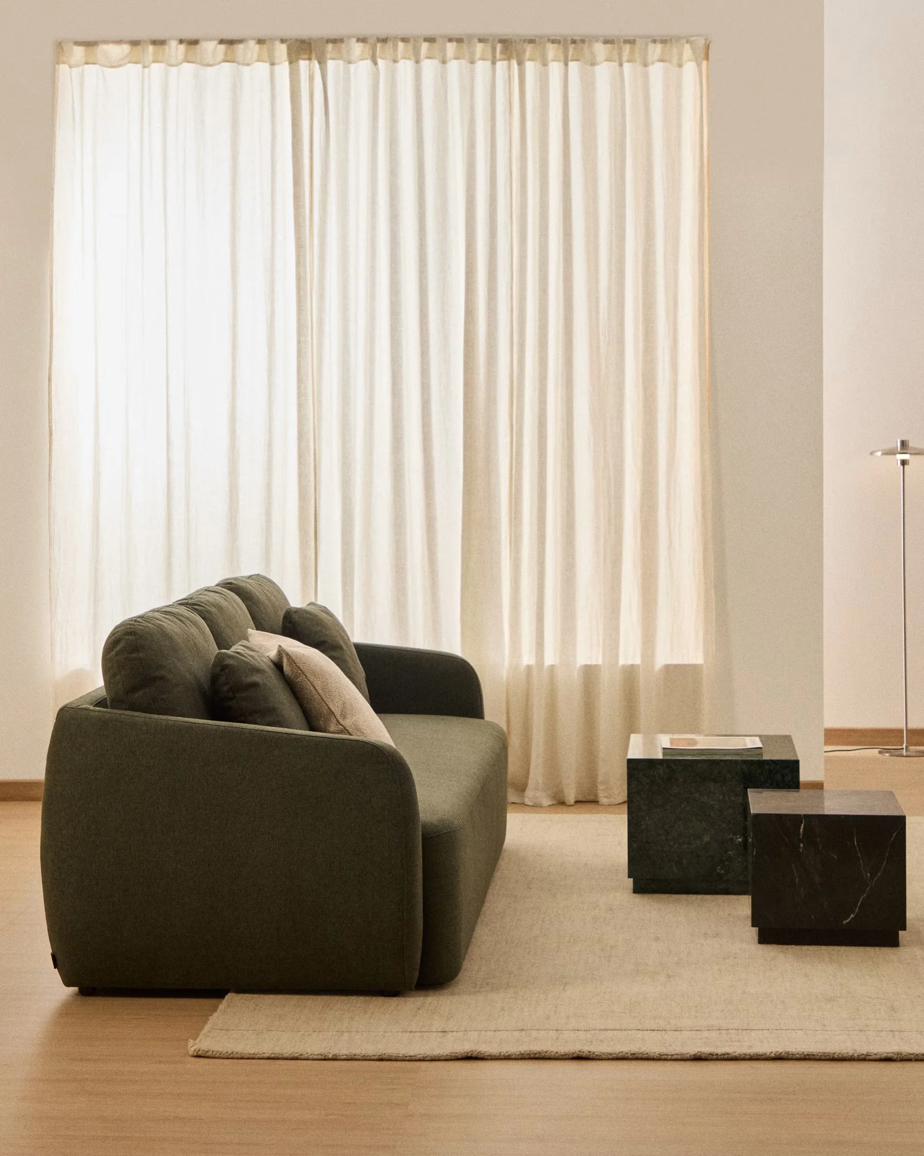Sofa 3-osobowa z funkcją spania LAIRA ciemnozielony - Image 2
