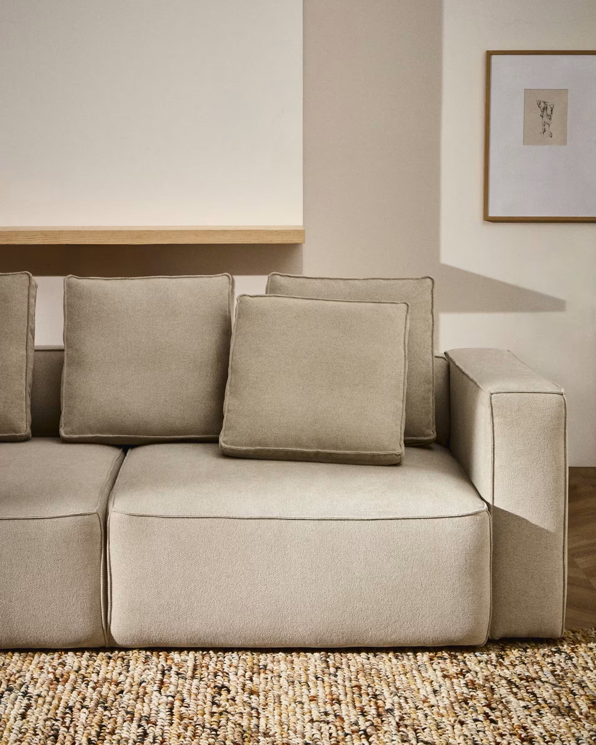 Sofa 3-osobowa z funkcją spania MARELA beżowy - Image 3