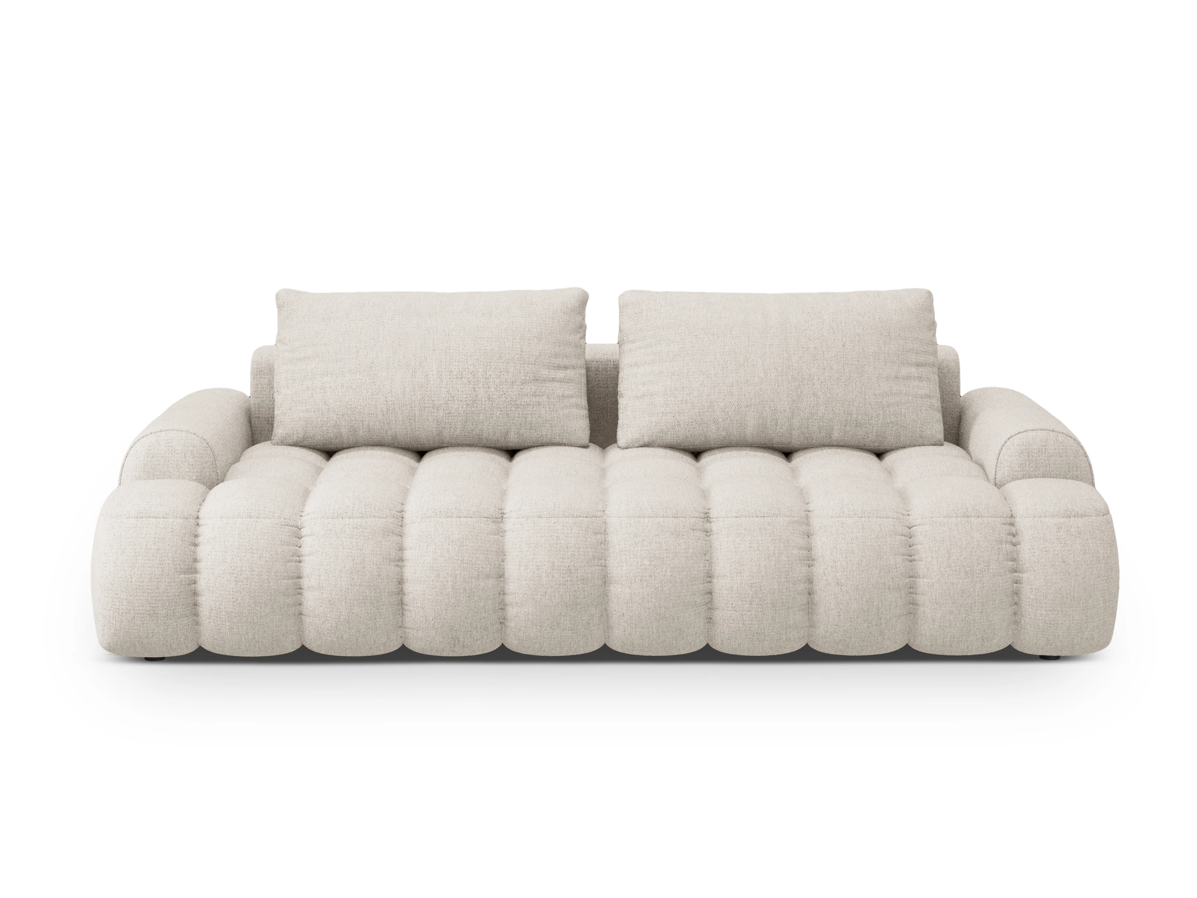 Sofa z funkcją spania 4-osobowa LINZ kremowy - Image 3