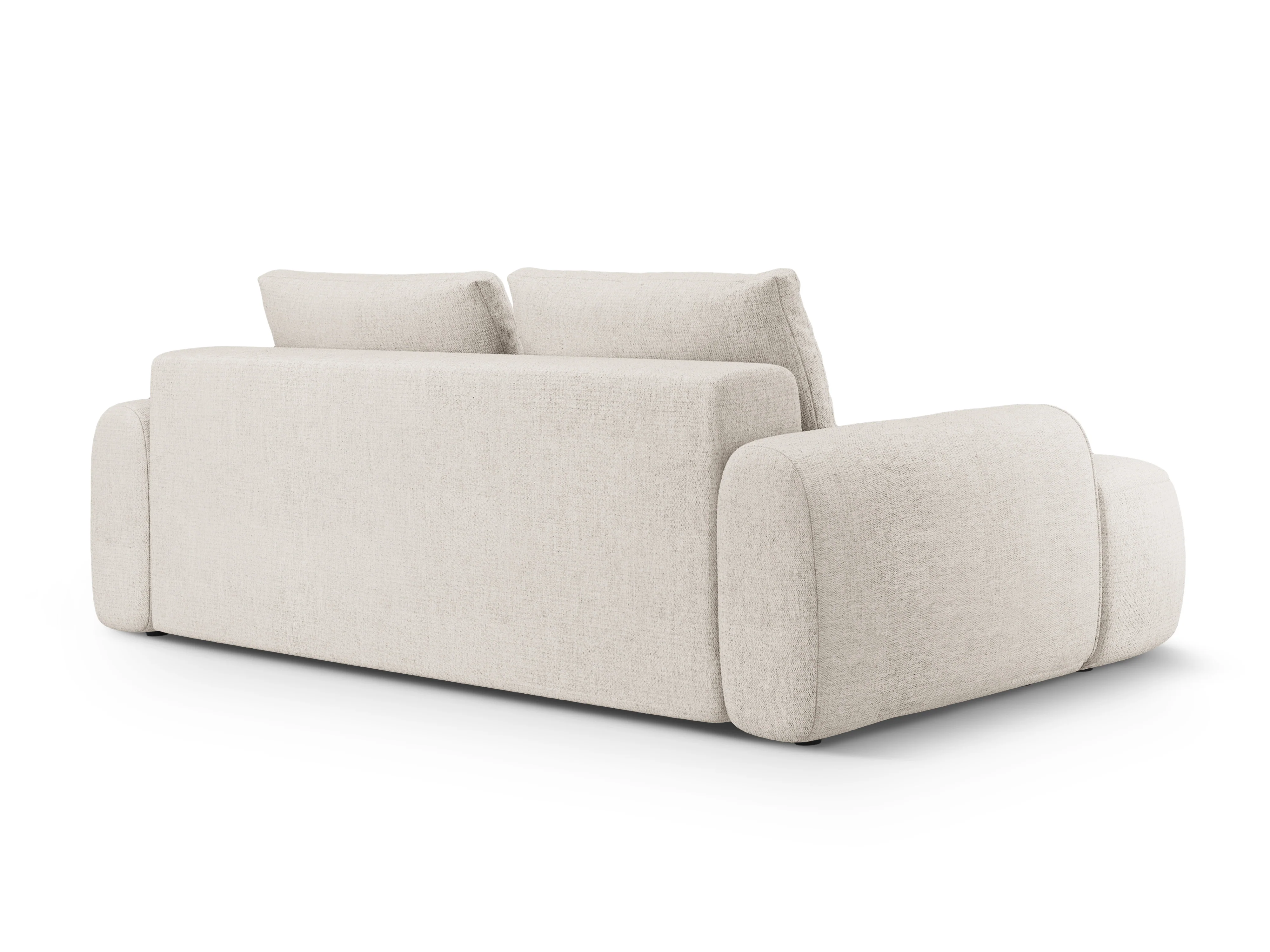 Sofa z funkcją spania 4-osobowa LINZ kremowy - Image 5