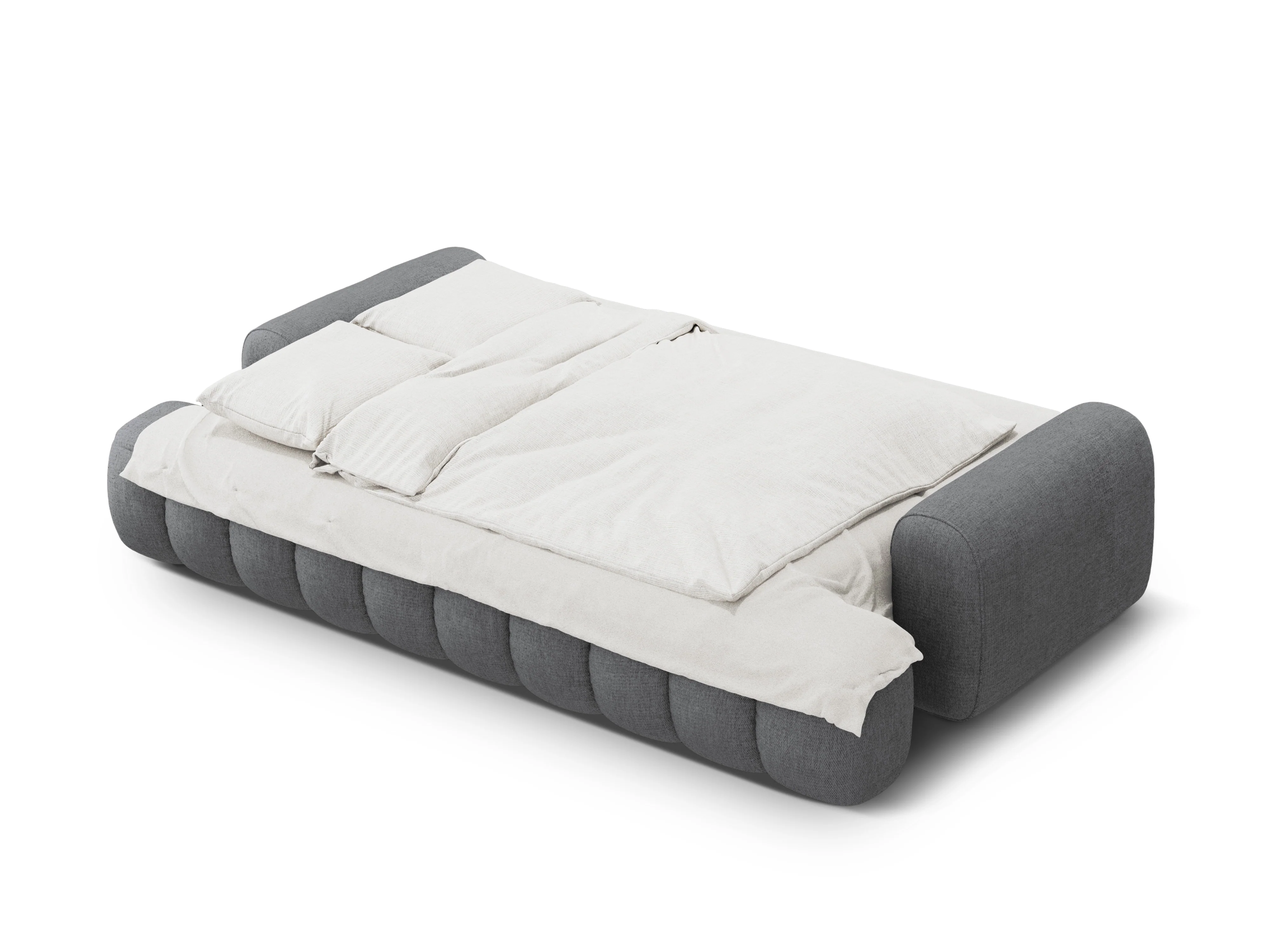 Sofa z funkcją spania 4-osobowa LINZ szary - Image 4