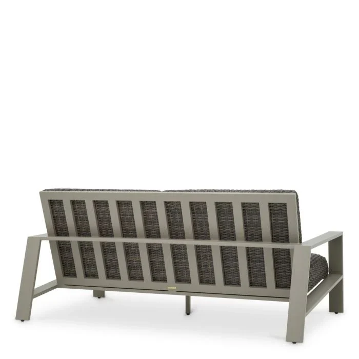 Sofa zewnętrzna BELLE VUE szary rattan - Image 5