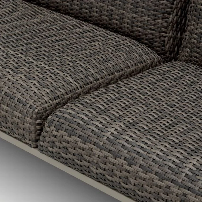 Sofa zewnętrzna BELLE VUE szary rattan - Image 6