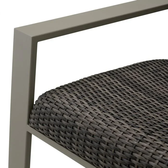 Sofa zewnętrzna BELLE VUE szary rattan - Image 7