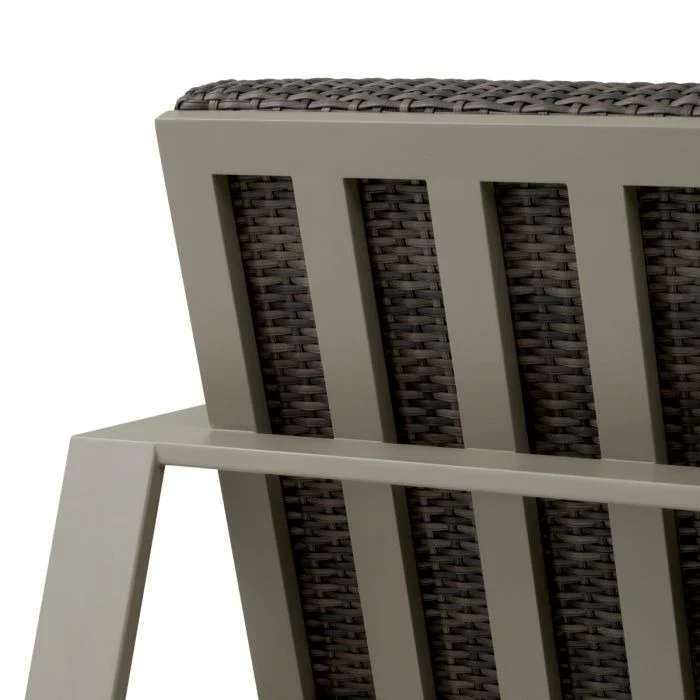 Sofa zewnętrzna BELLE VUE szary rattan - Image 8