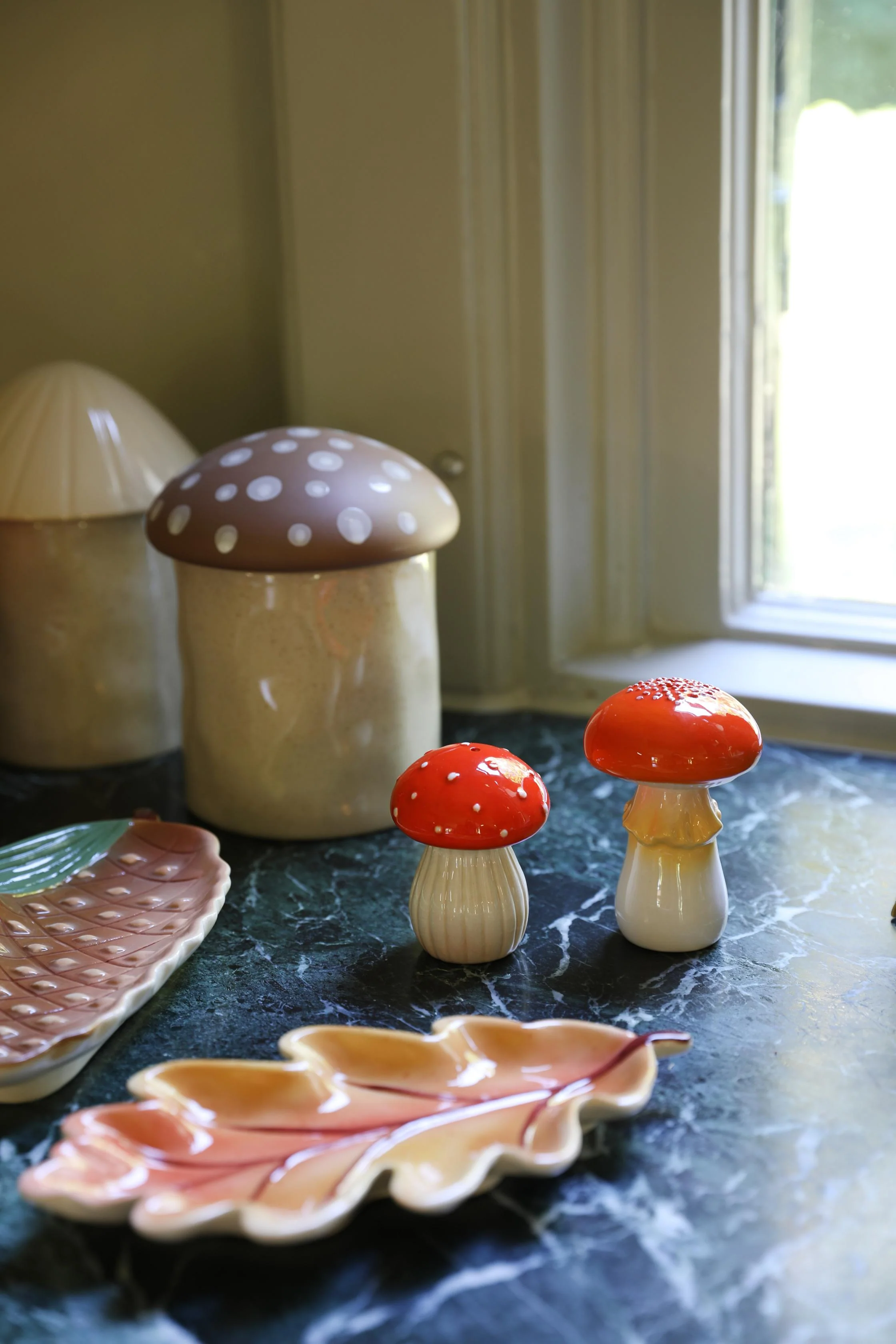 Solniczka i pieprzniczka MUSHROOM czerwony z białym - Image 3