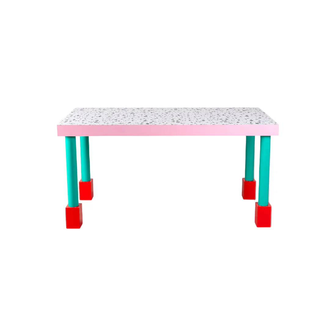 Stół SUPERTABLE TERRAZZO różowy z turkusowym - Image 3