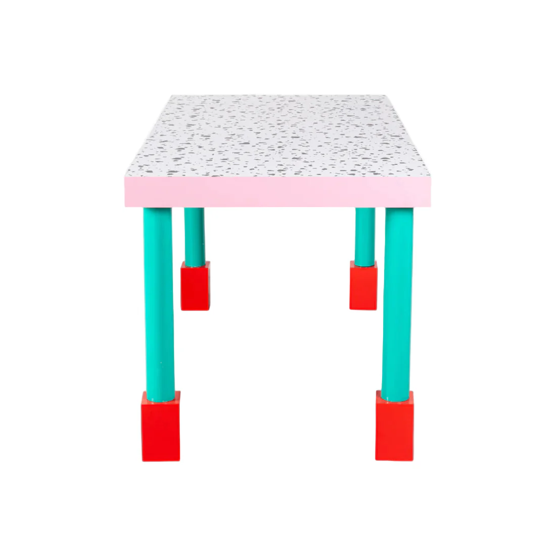 Stół SUPERTABLE TERRAZZO różowy z turkusowym - Image 4