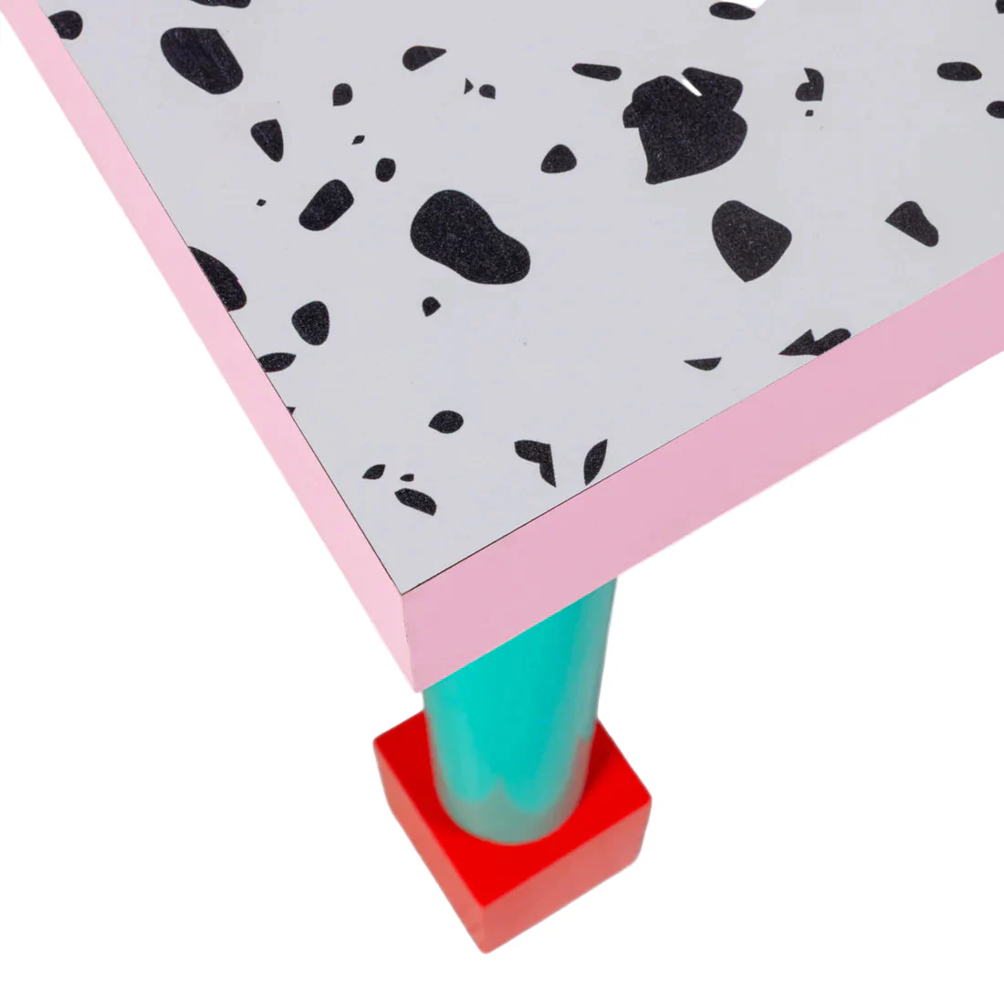 Stół SUPERTABLE TERRAZZO różowy z turkusowym - Image 5