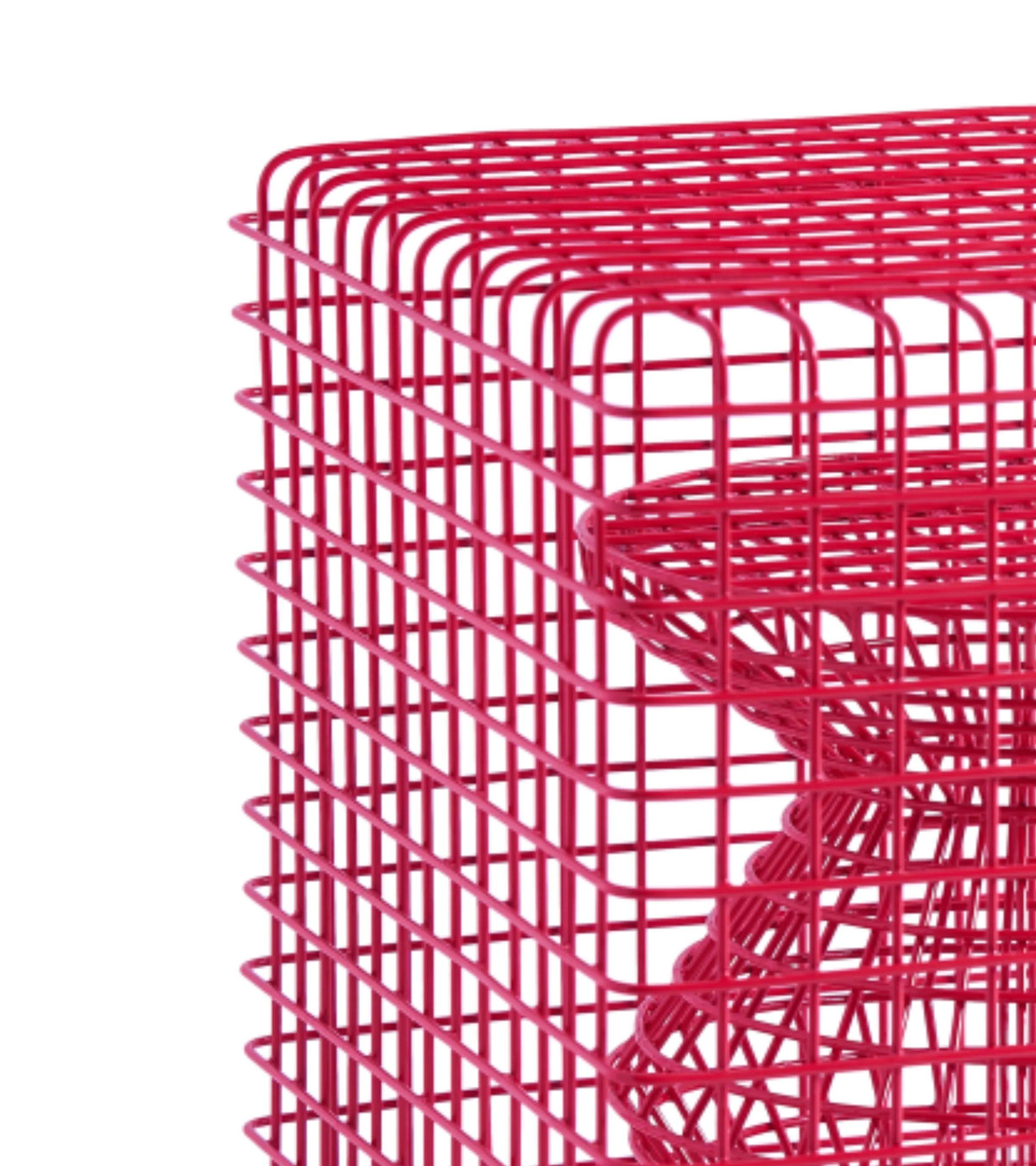 Stołek dekoracyjny ZIG ZAG WIRE różowy - Image 3