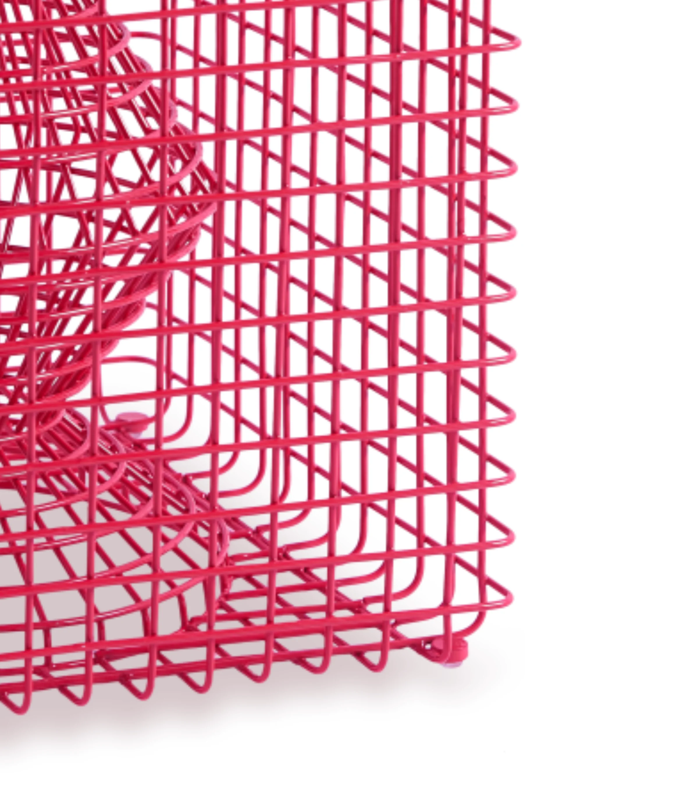 Stołek dekoracyjny ZIG ZAG WIRE różowy - Image 4