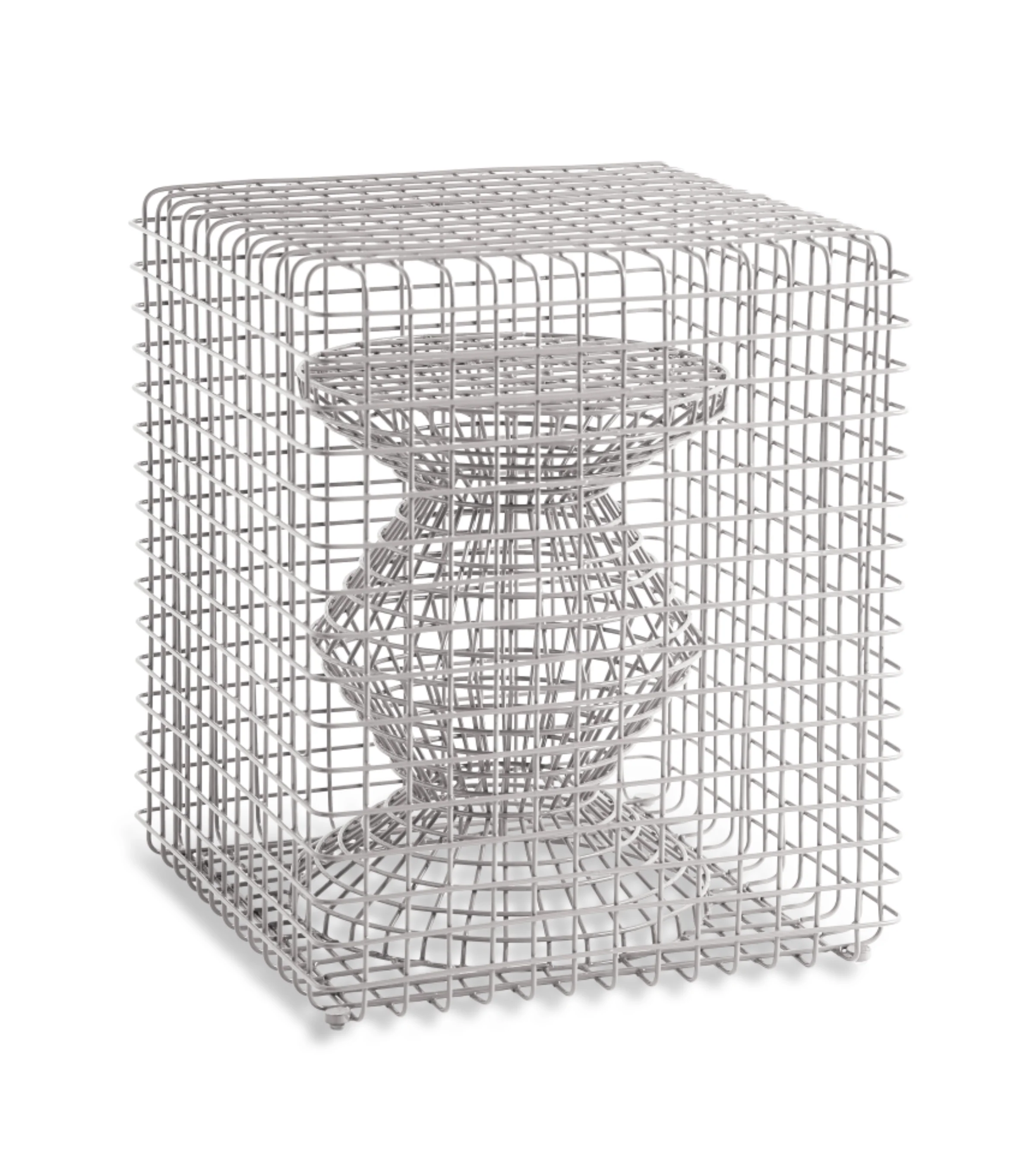 Stolik ZIG ZAG WIRE srebrny