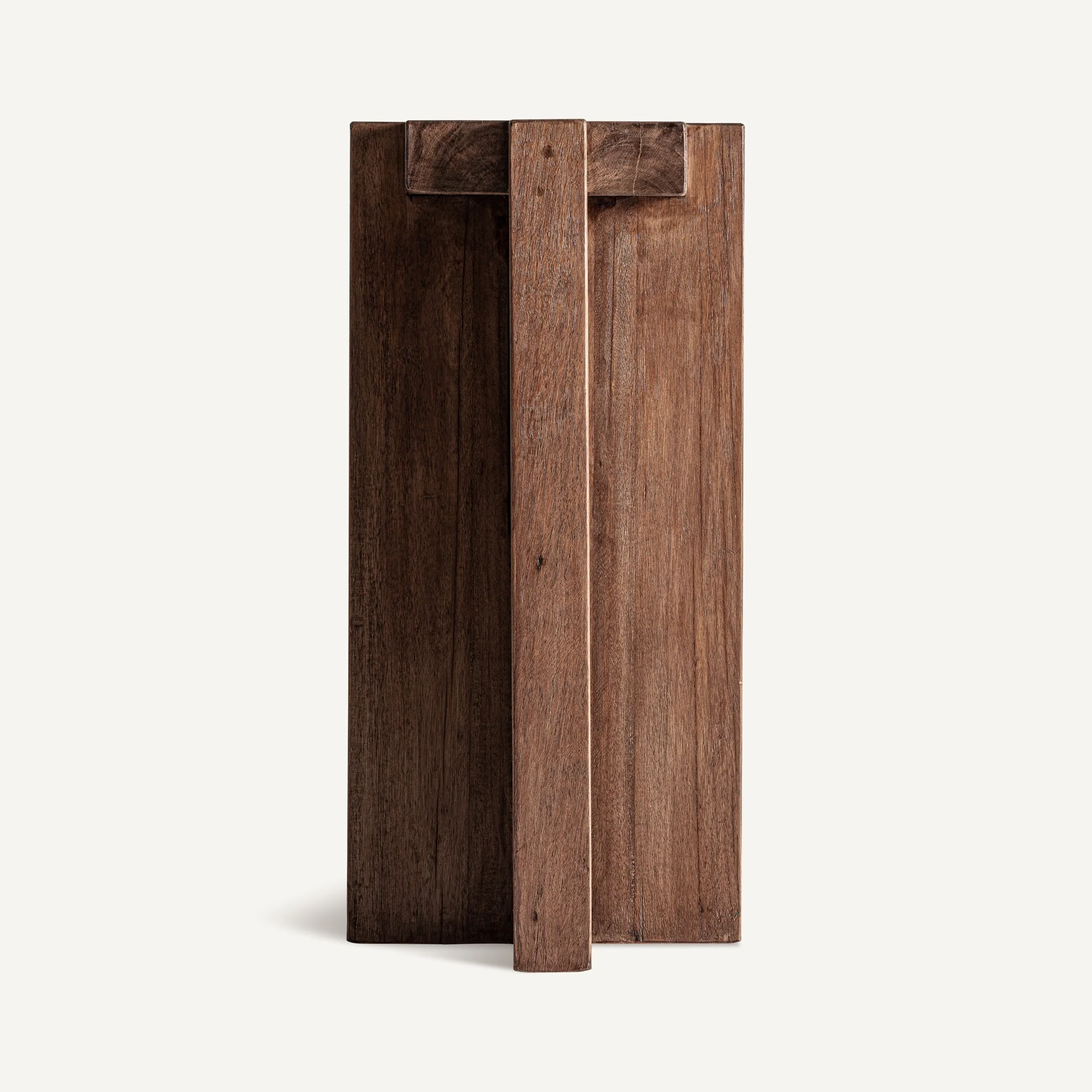Stolik boczny BRUTALIST drewno z recyklingu - Image 6