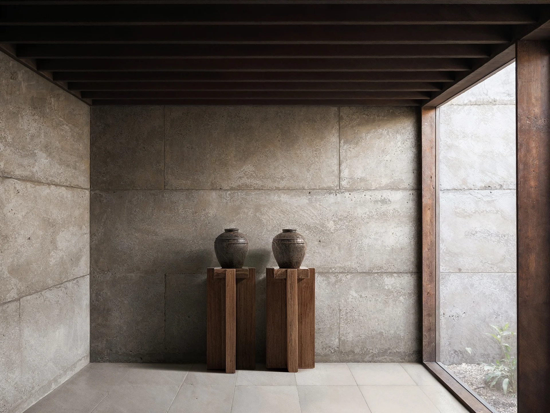 Stolik boczny BRUTALIST drewno z recyklingu - Image 7