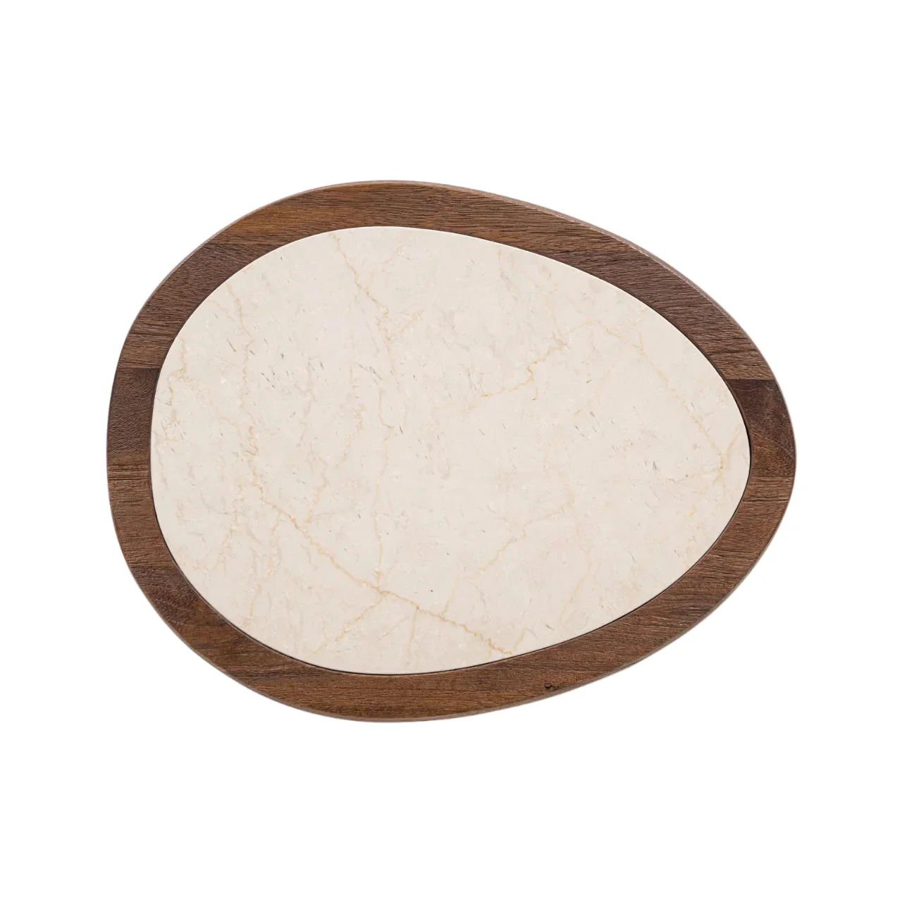 Stolik boczny MELROSE drewno mango z marmurem - Image 6