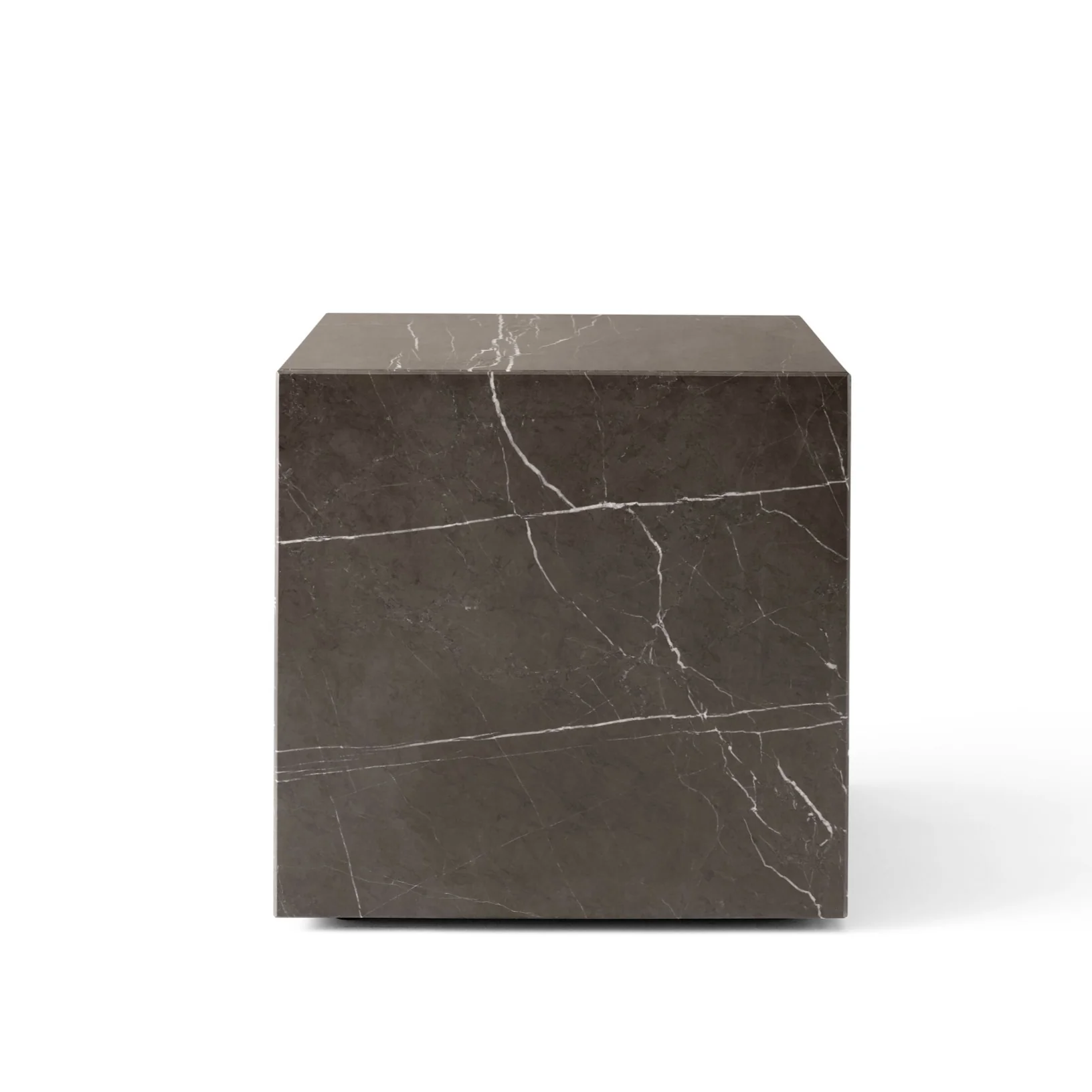 Stolik boczny PLINTH CUBIC brązowy marmur - Image 3