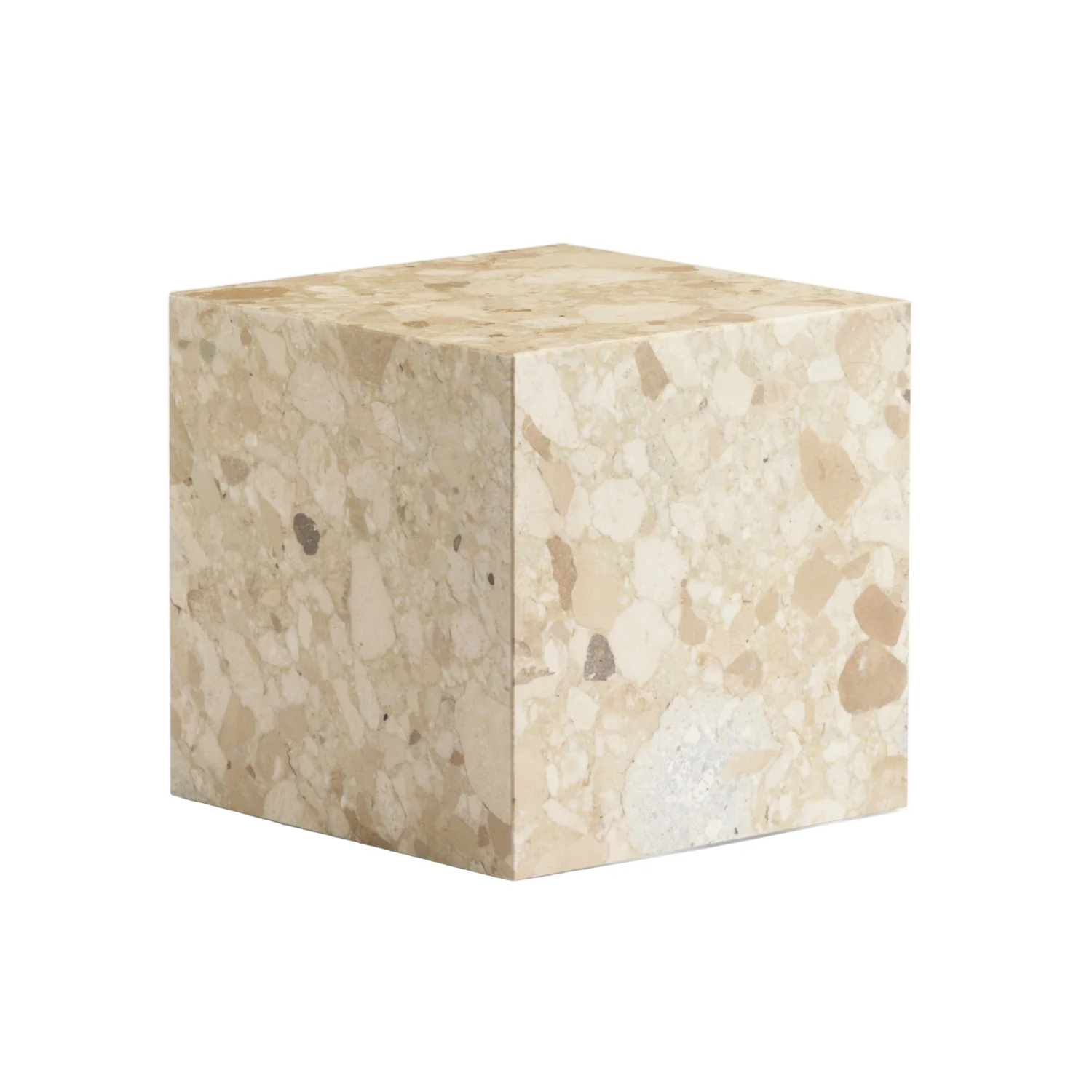 Stolik boczny PLINTH CUBIC piaskowy kamień