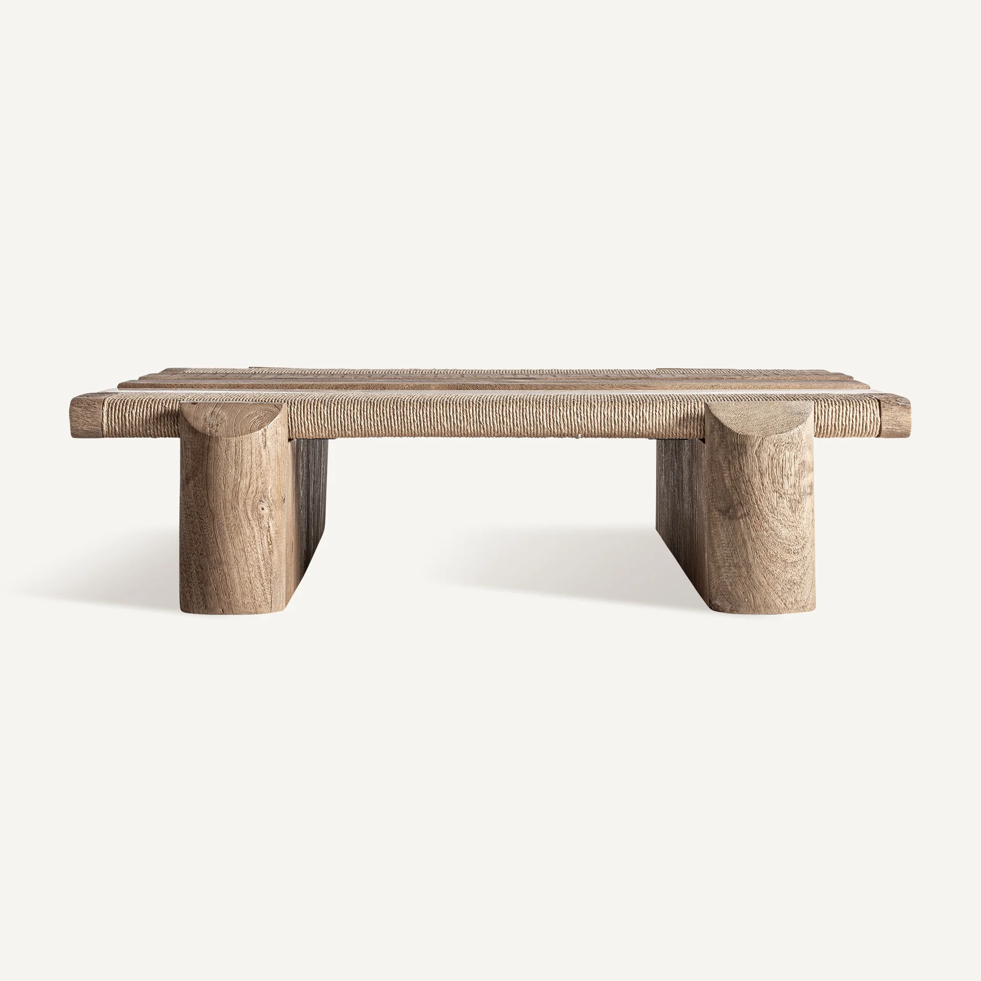 Stolik kawowy JACQUARD drewno mango z marmurem - Image 5