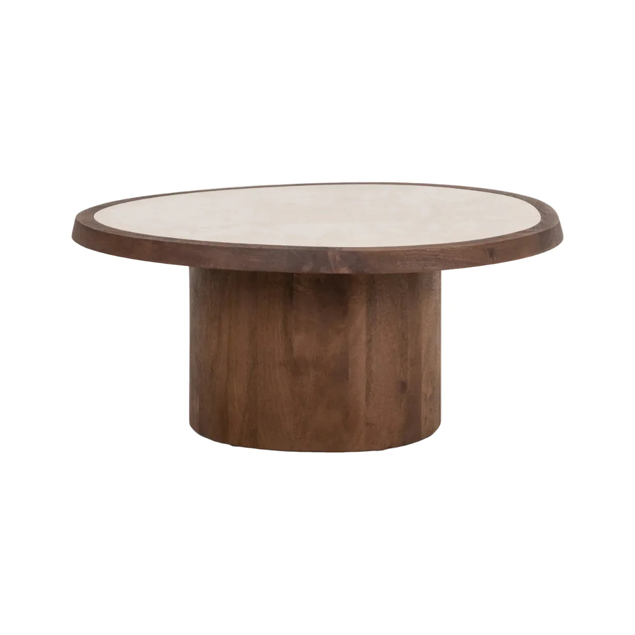 Stolik kawowy MELROSE drewno mango z marmurem - Image 4