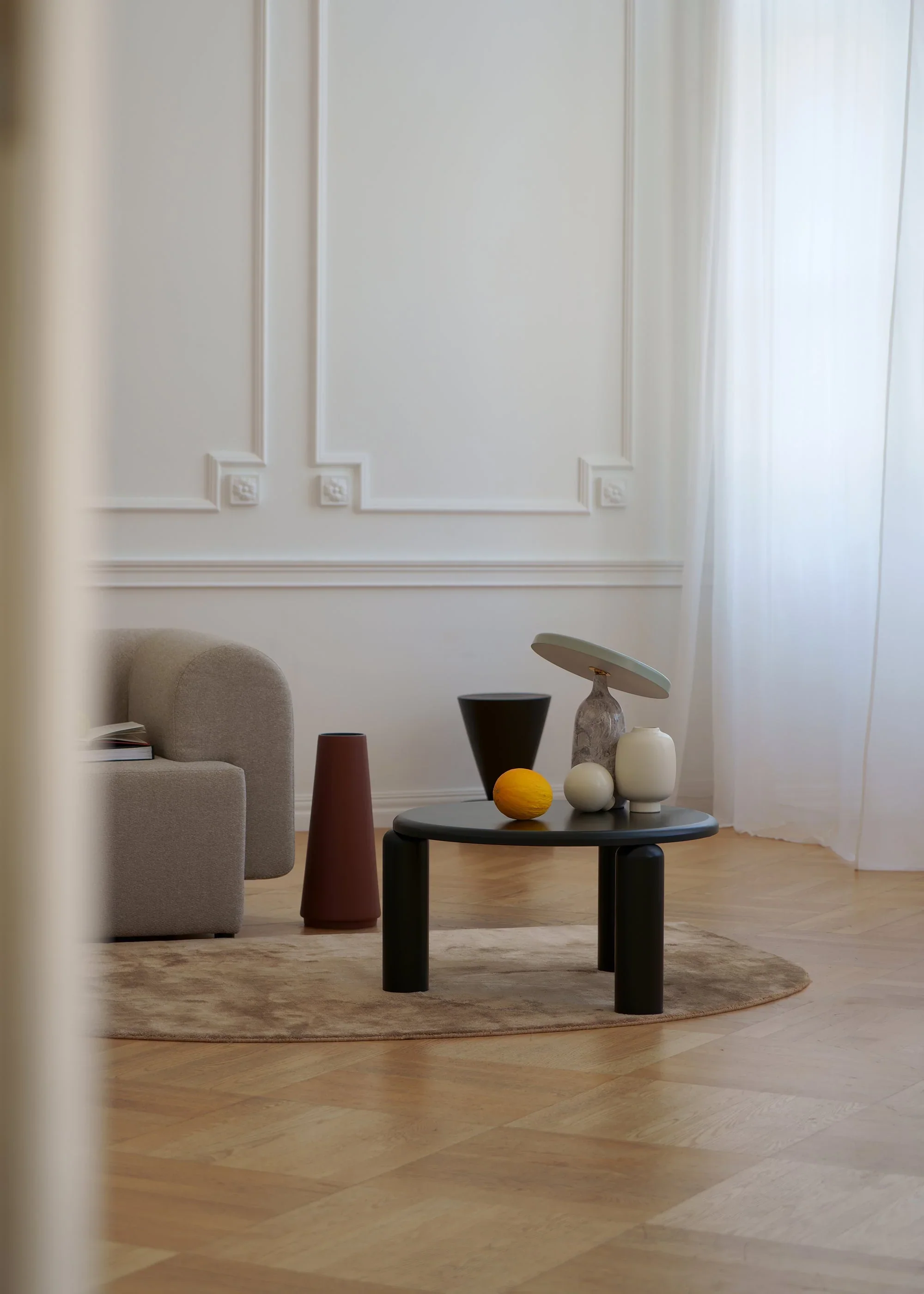 Stolik kawowy NEO kobaltowe drewno jesionowe - Image 5