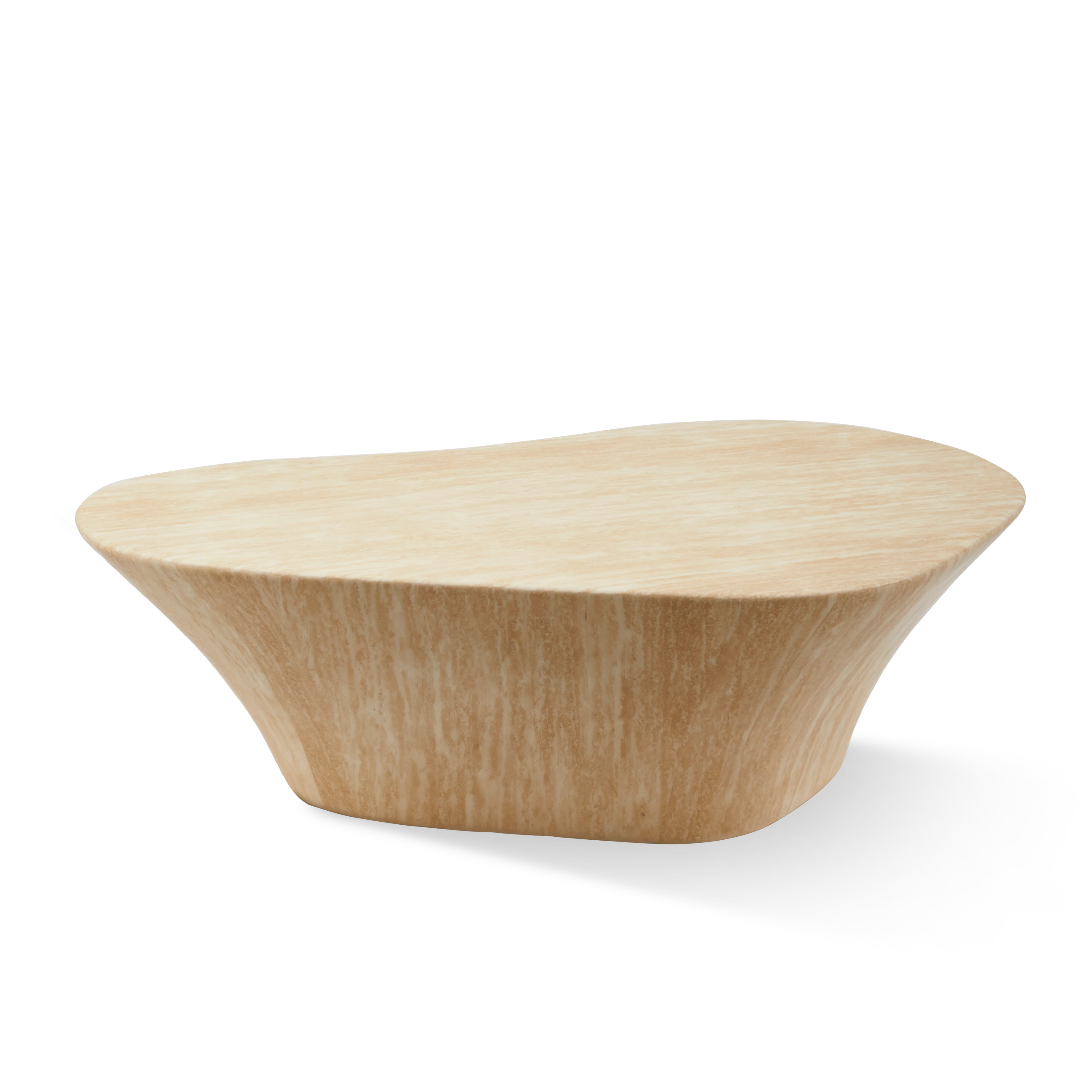Stolik kawowy OVAL MARBLE LOOK beżowy
