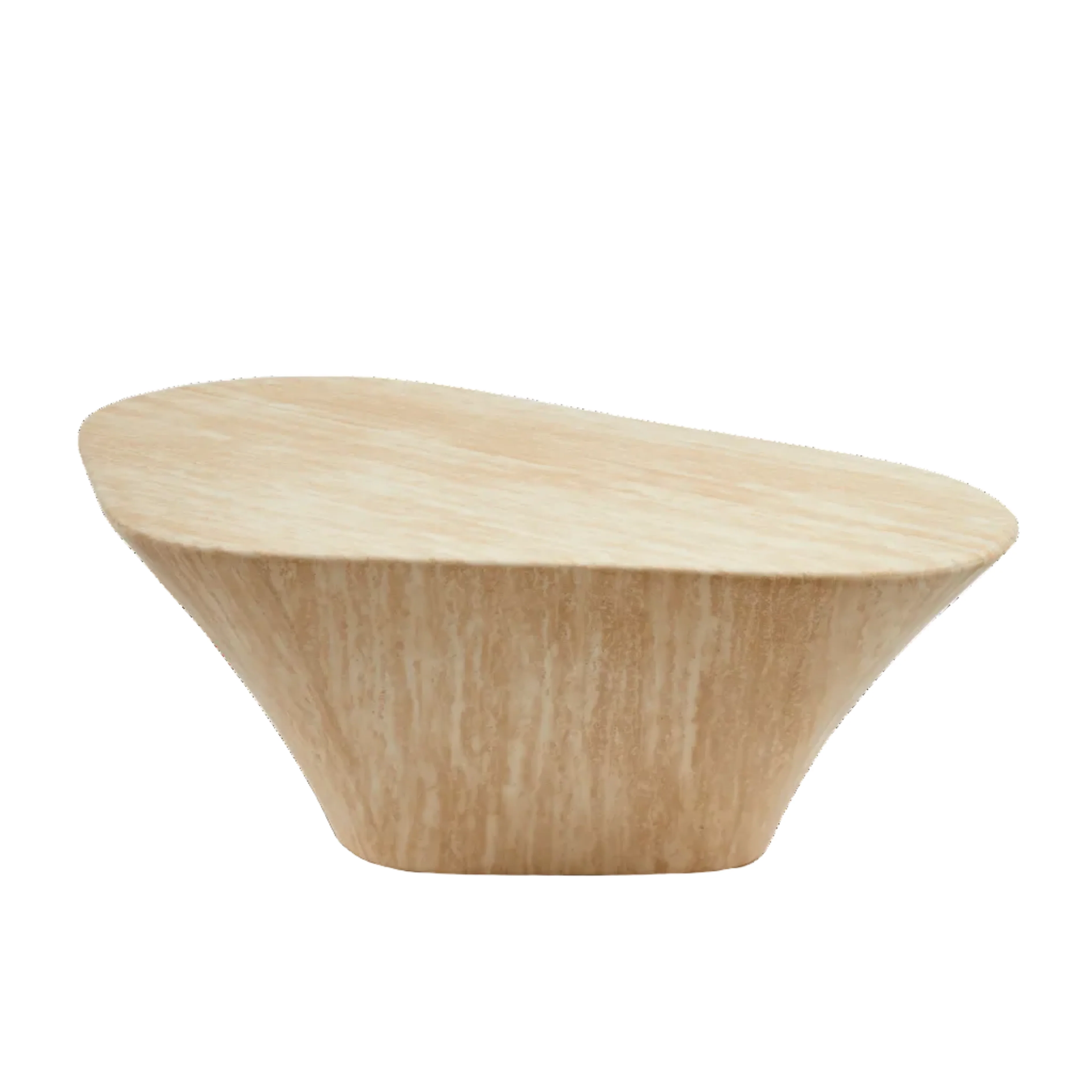 Stolik kawowy OVAL MARBLE LOOK beżowy - Image 4