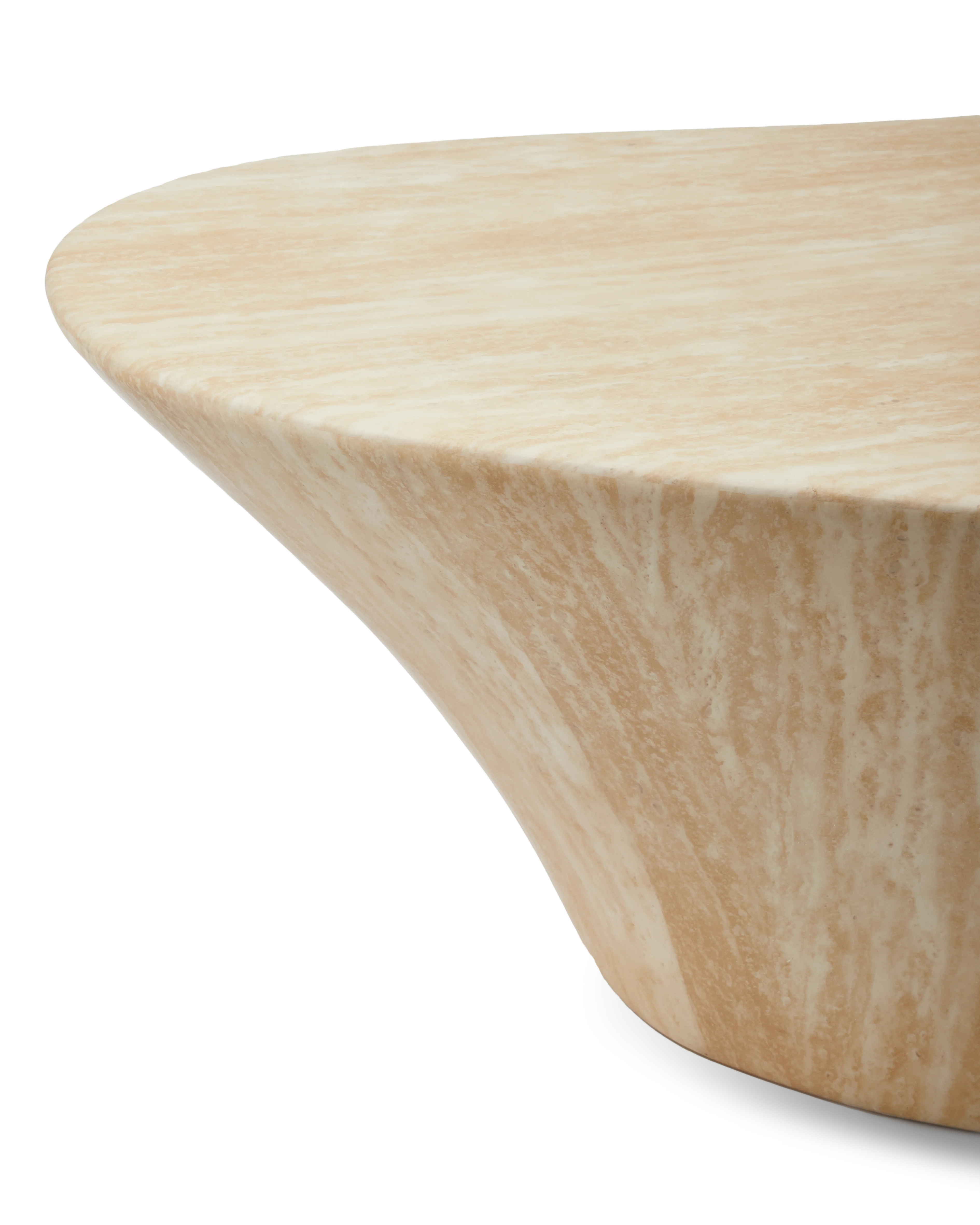 Stolik kawowy OVAL MARBLE LOOK beżowy - Image 6