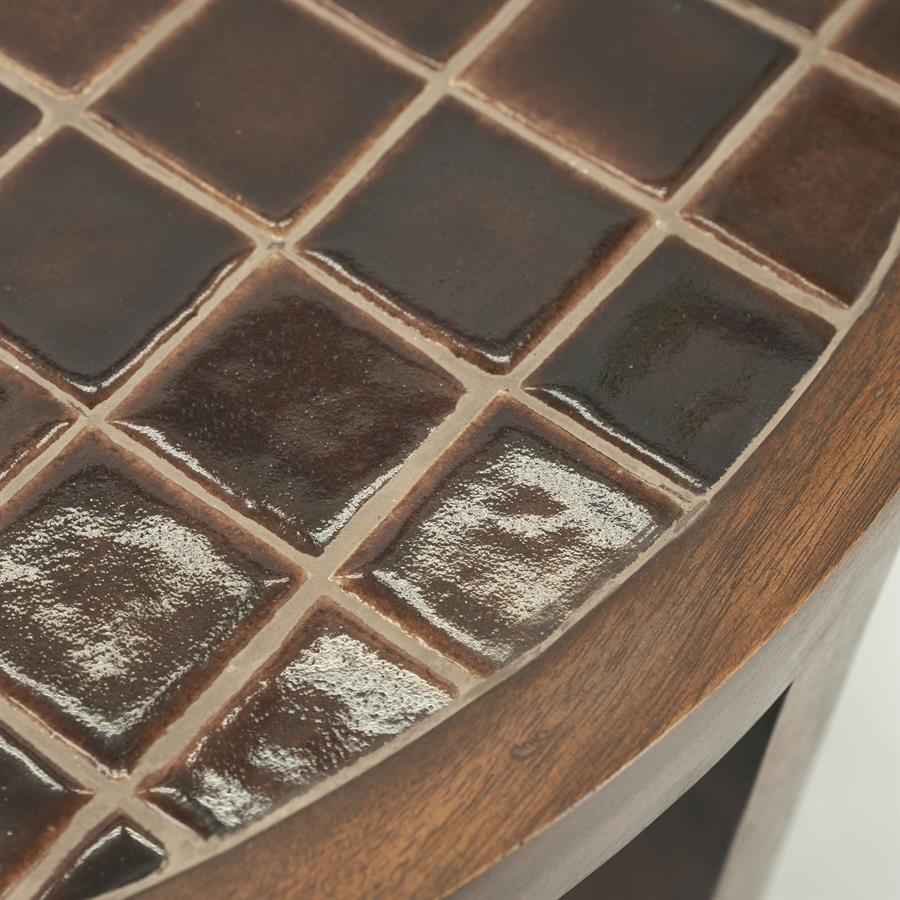Stolik kawowy TILED UP ciemnobrązowe drewno mango - Image 5