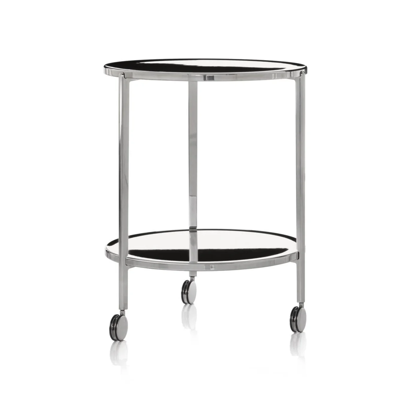 Stolik pomocniczy TAMBOUR polerowane aluminium - Image 3