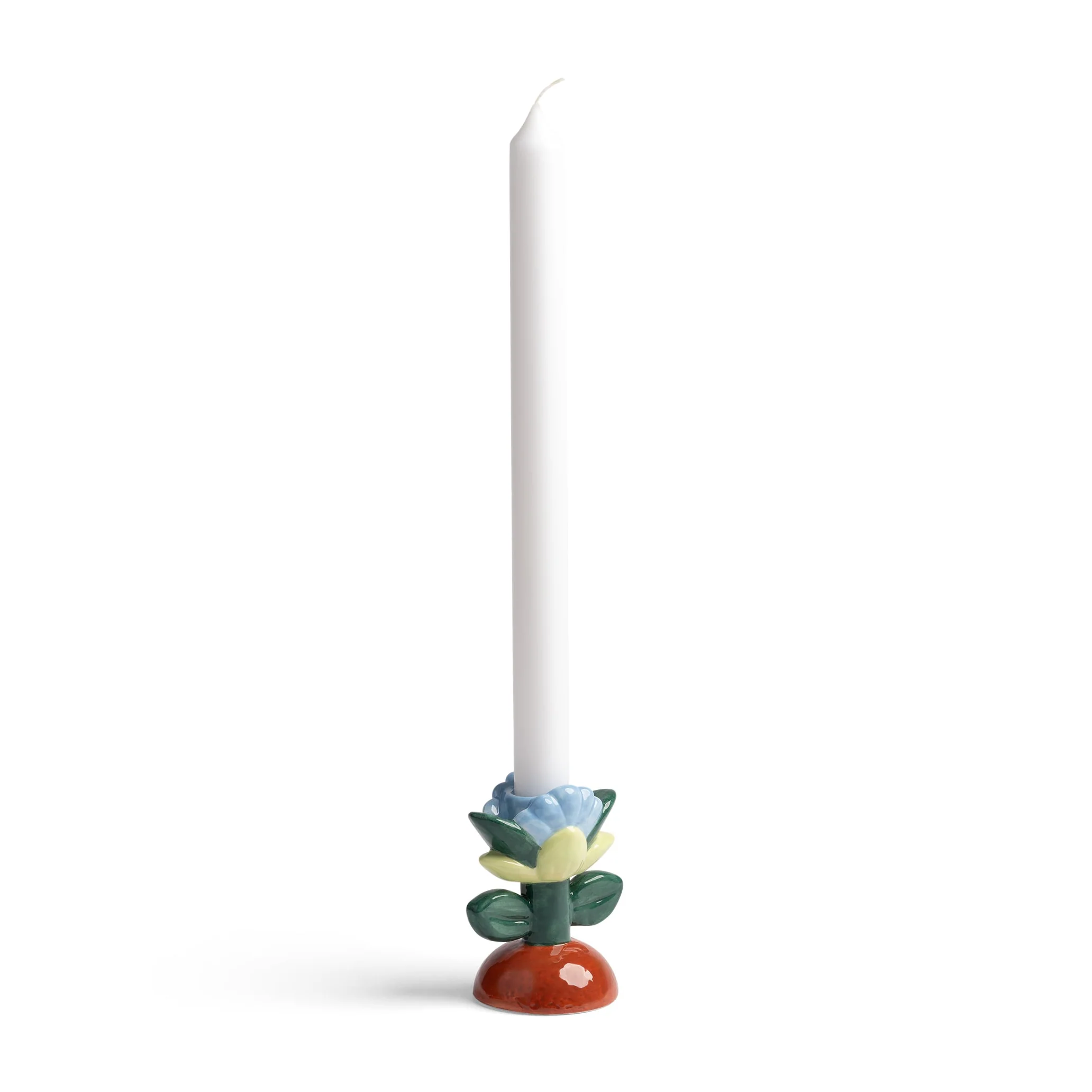 Świecznik BLUME zielony z niebieskim i czerwonym