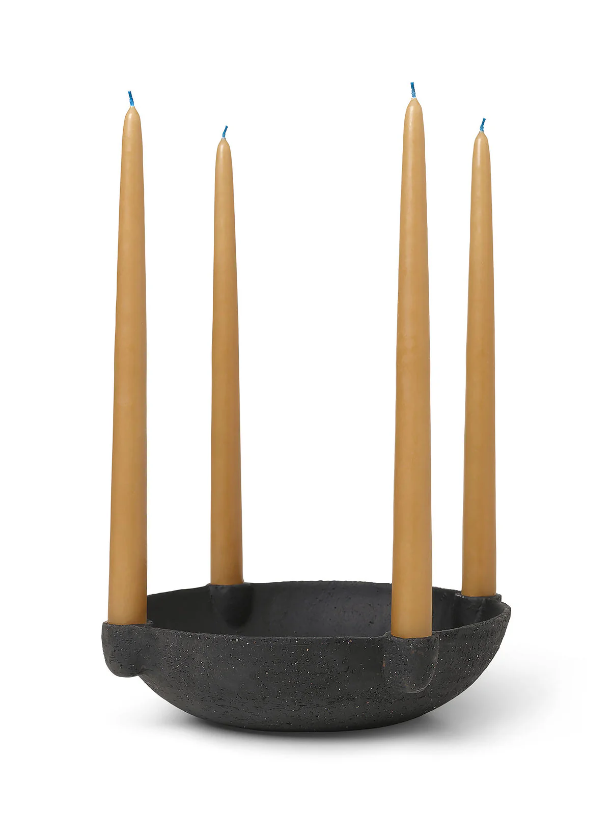 Świecznik BOWL czarna ceramika