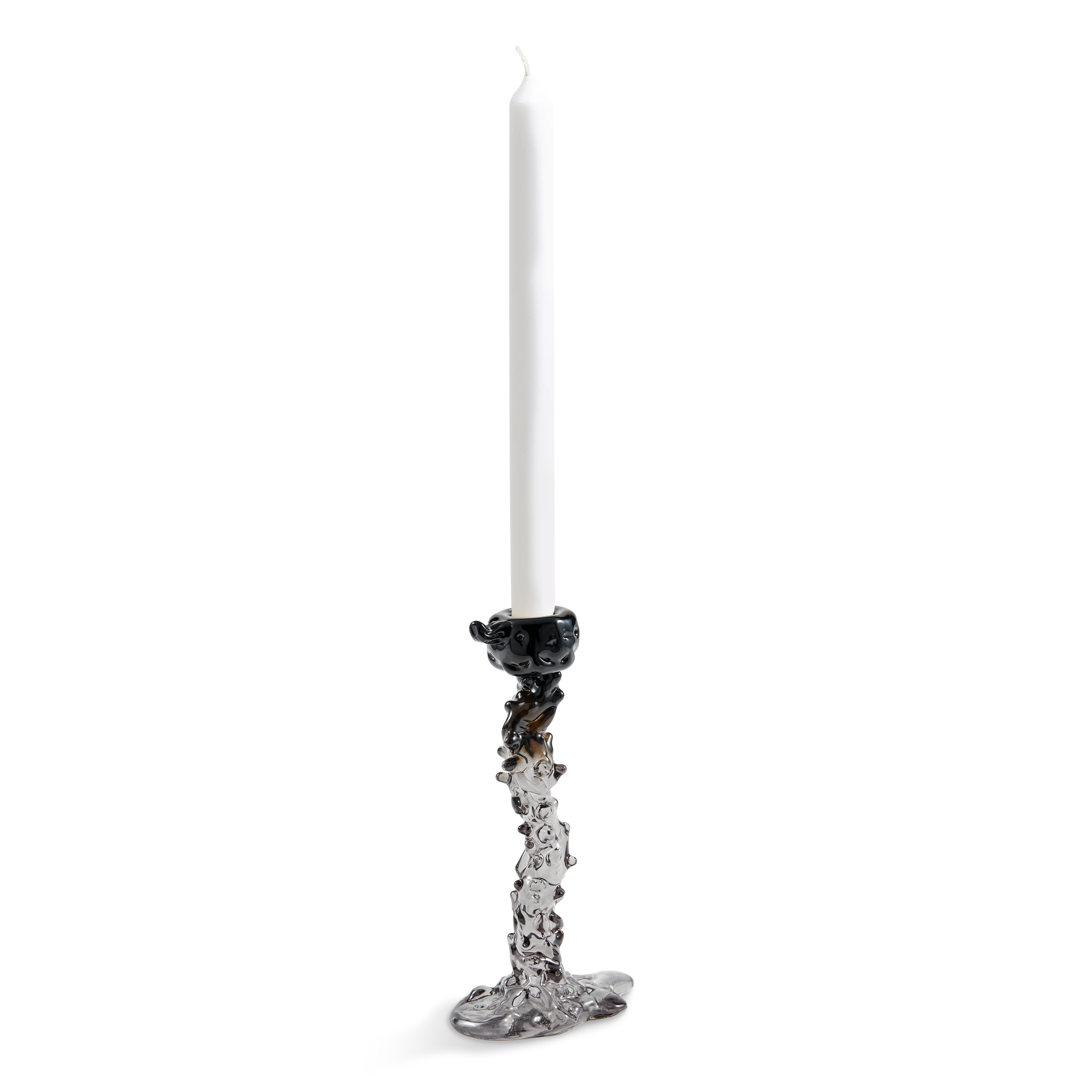 Świecznik GLASS DRIP czarny