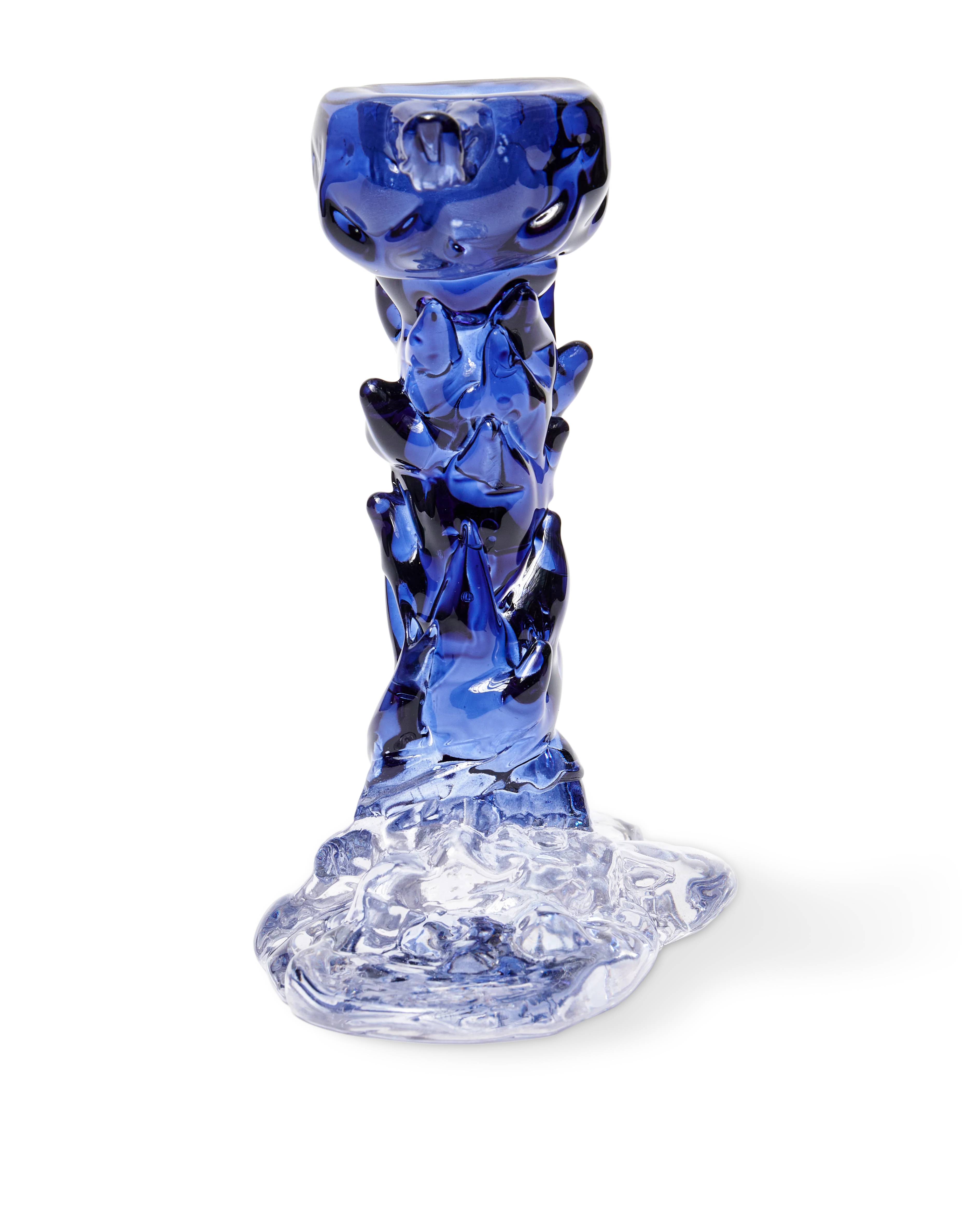 Świecznik GLASS DRIP niebieski - Image 11