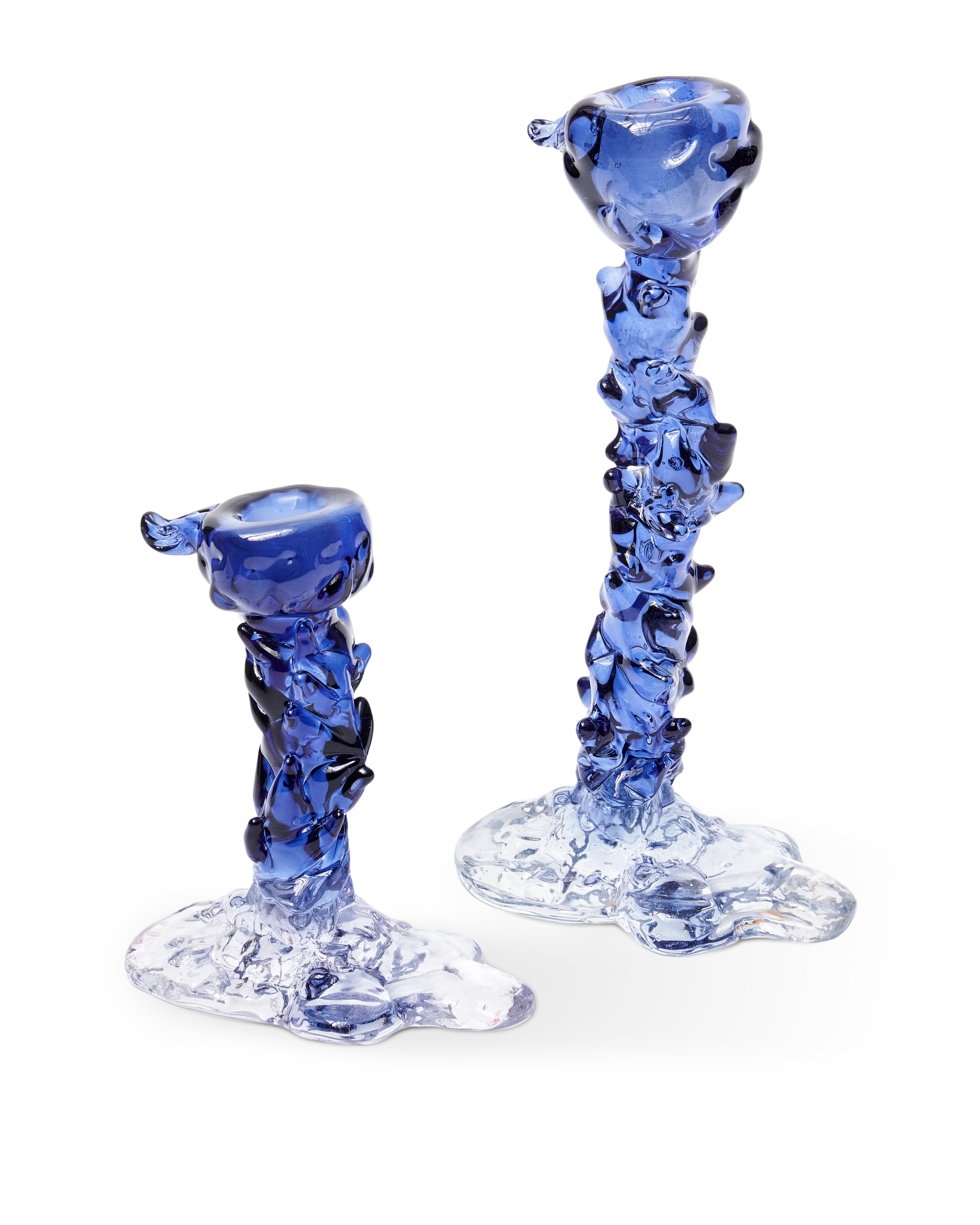 Świecznik GLASS DRIP niebieski - Image 8
