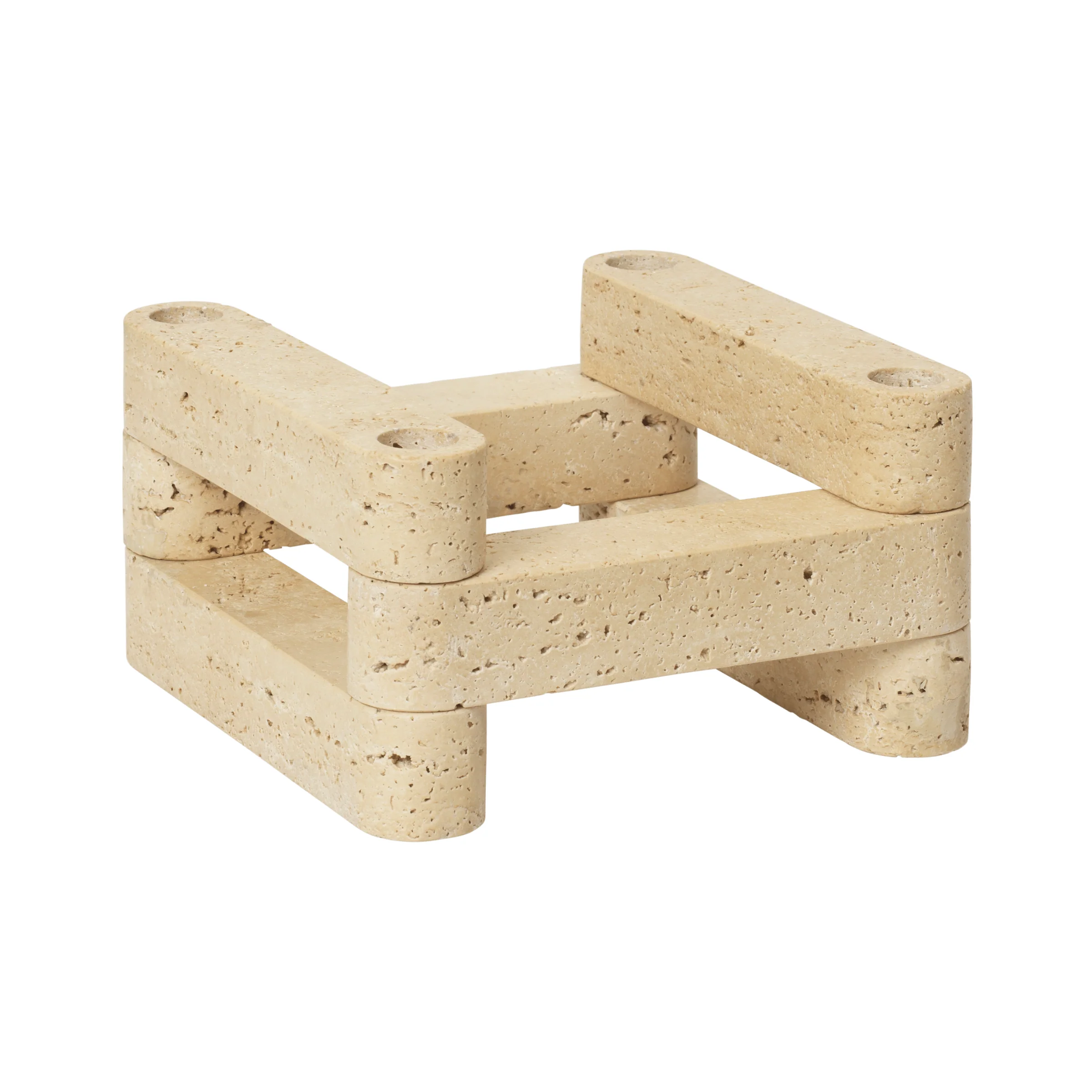 Świecznik modułowy NEWEL trawertyn