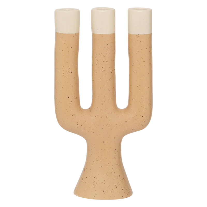 Świecznik NOX beżowa ceramika - Image 5