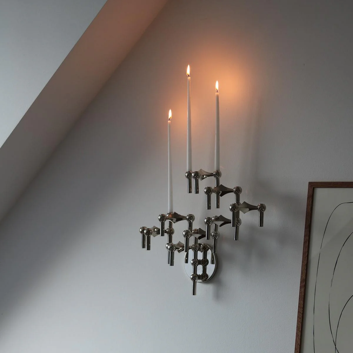Świecznik ścienny STOFF NAGEL chrom - Image 3
