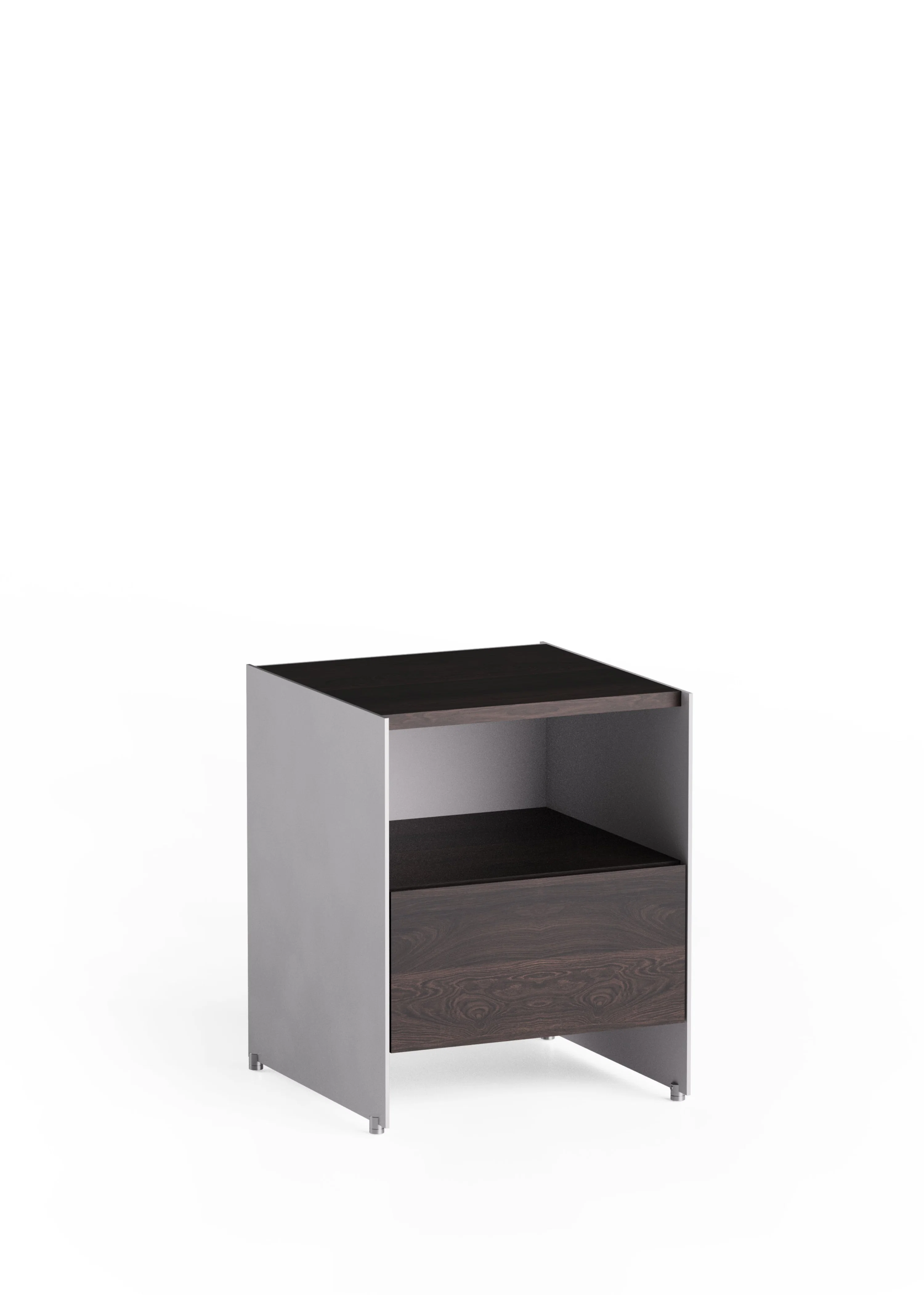Szafka ALOOX 40 hebanowe drewno dębowe z aluminiowym wykończeniem - Image 4