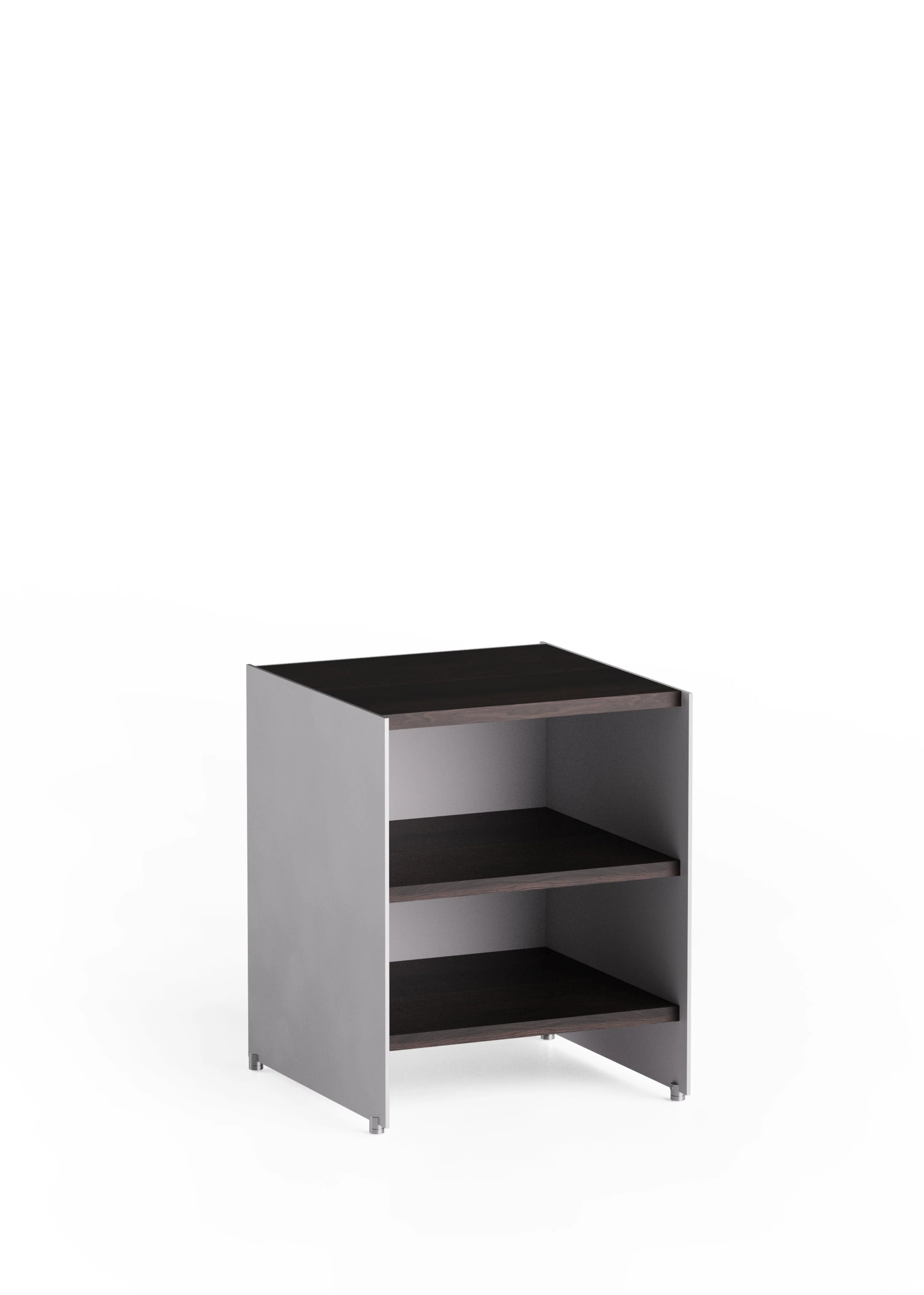 Szafka ALOOX 40 hebanowe drewno dębowe z aluminiowym wykończeniem - Image 5