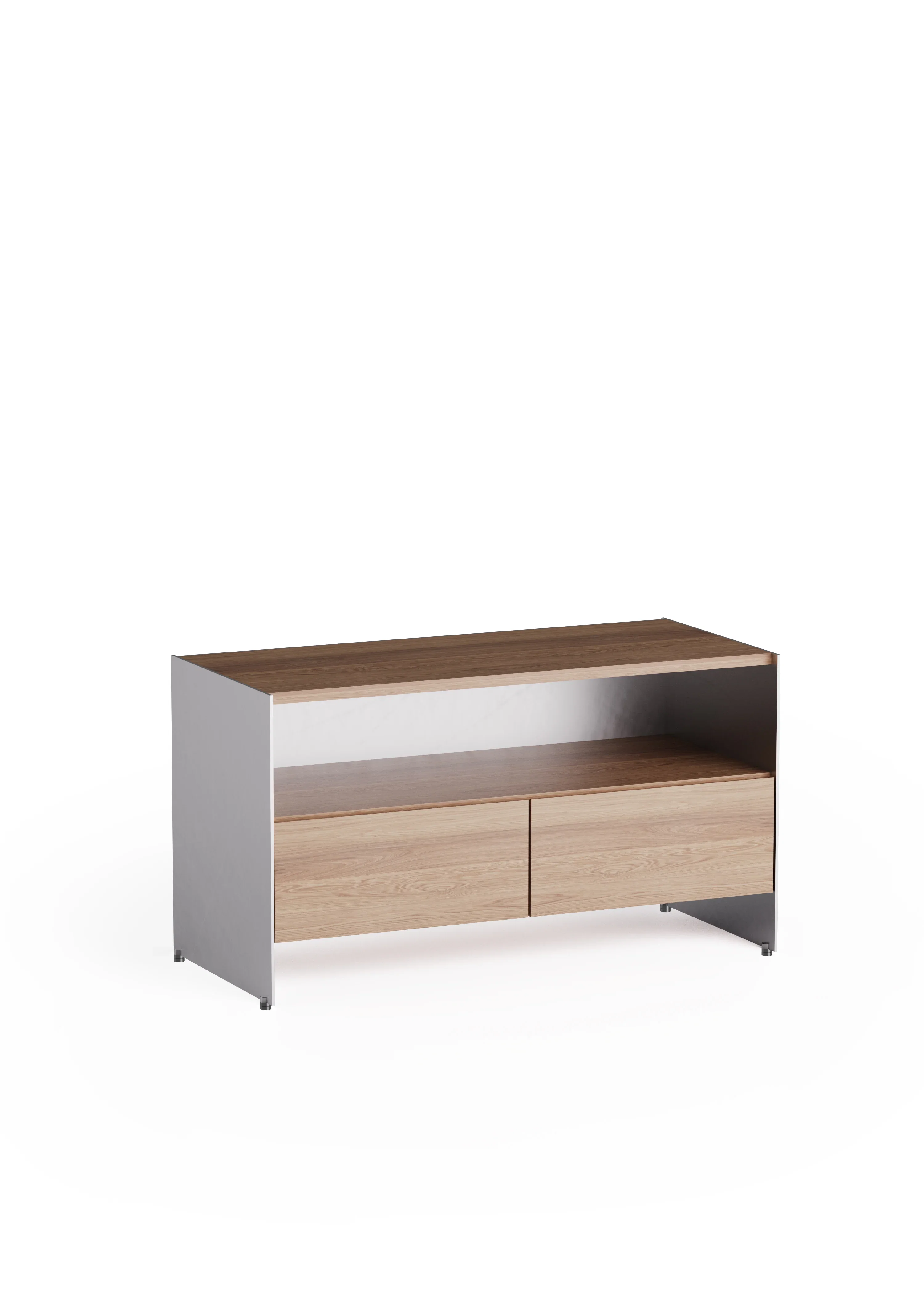 Szafka ALOOX 90 drewno dębowe z aluminiowym wykończeniem - Image 5