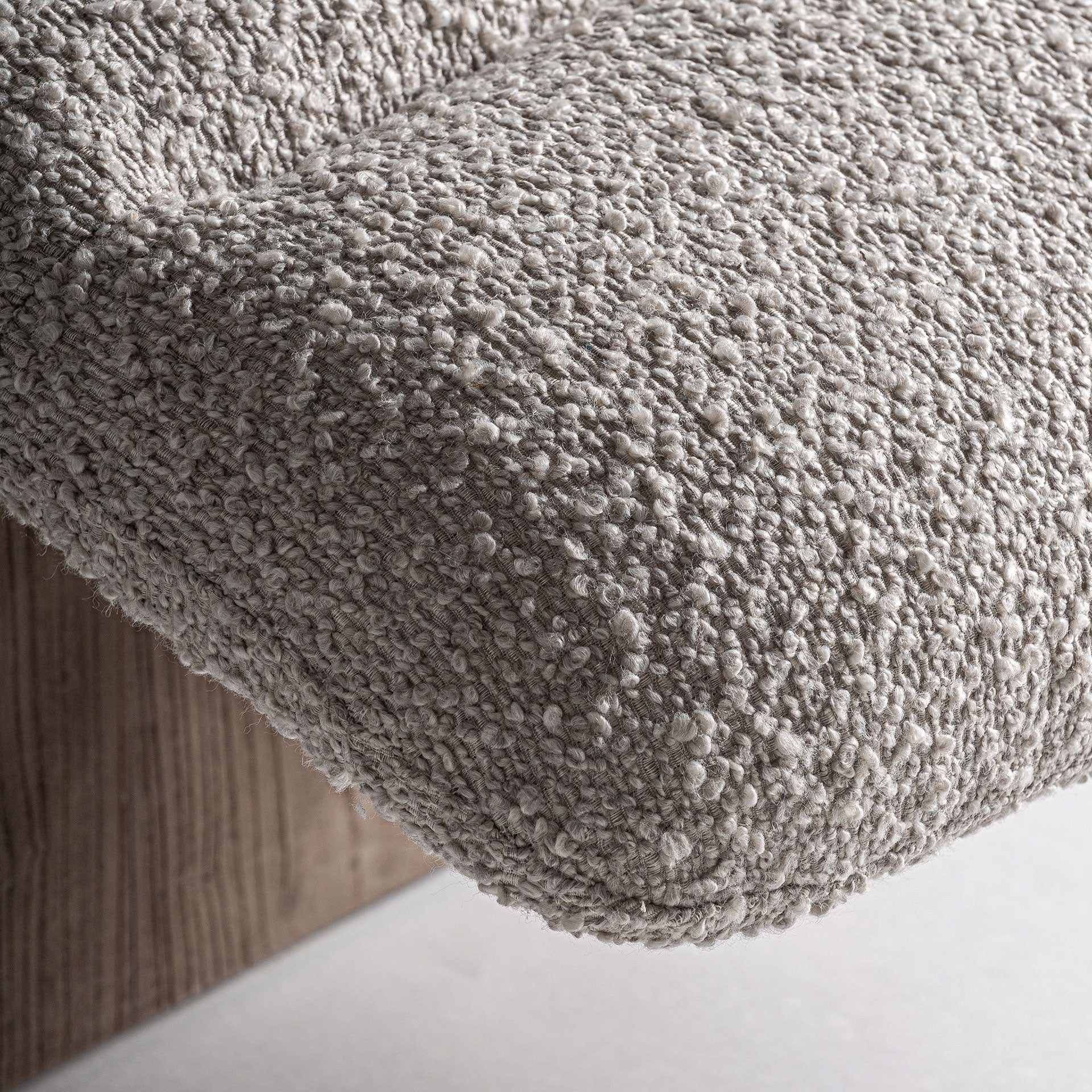 Szezlong JACQUARD beżowy z drewnianą podstawą - Image 6